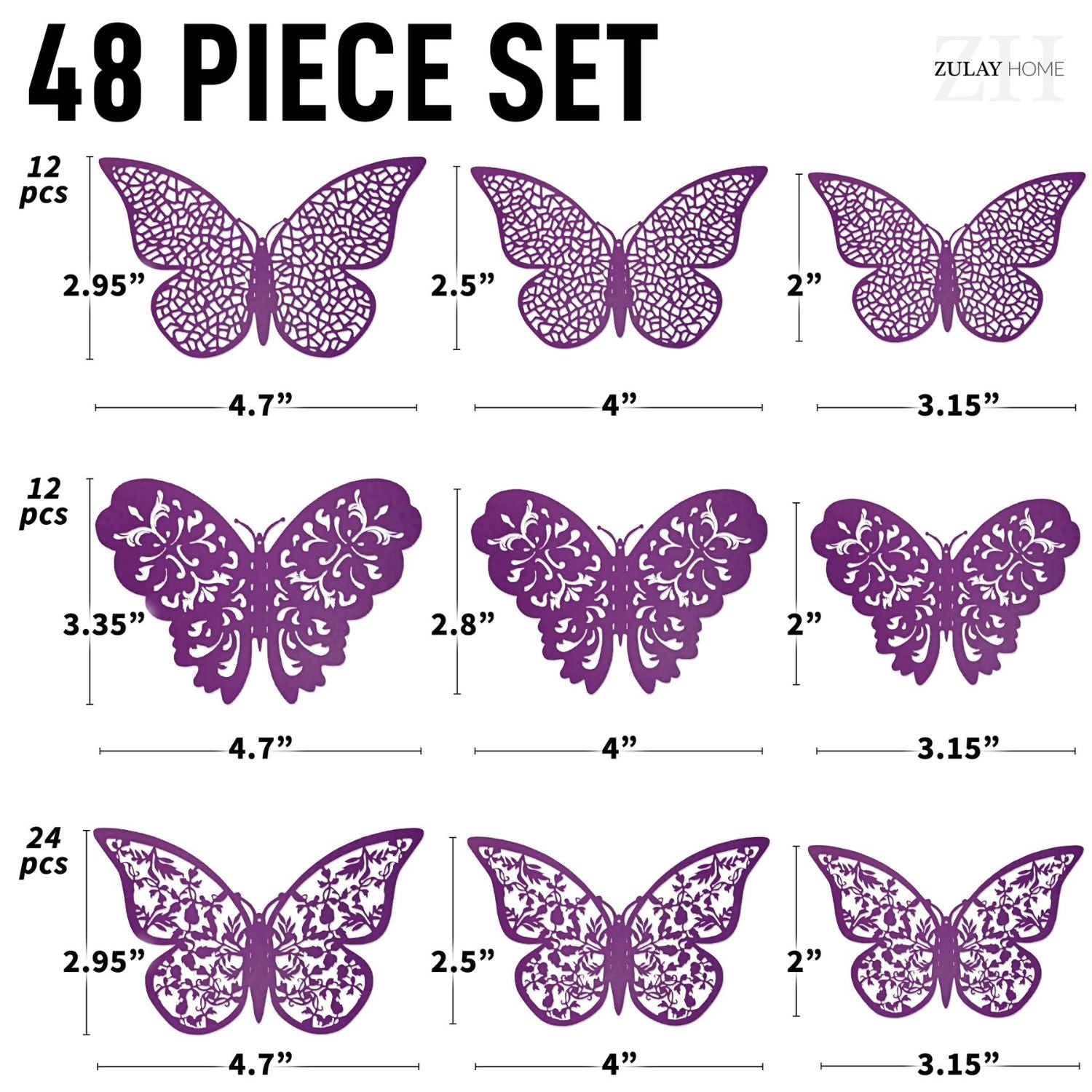 48 Piece Set Wall Decor by Zulay Kitchen