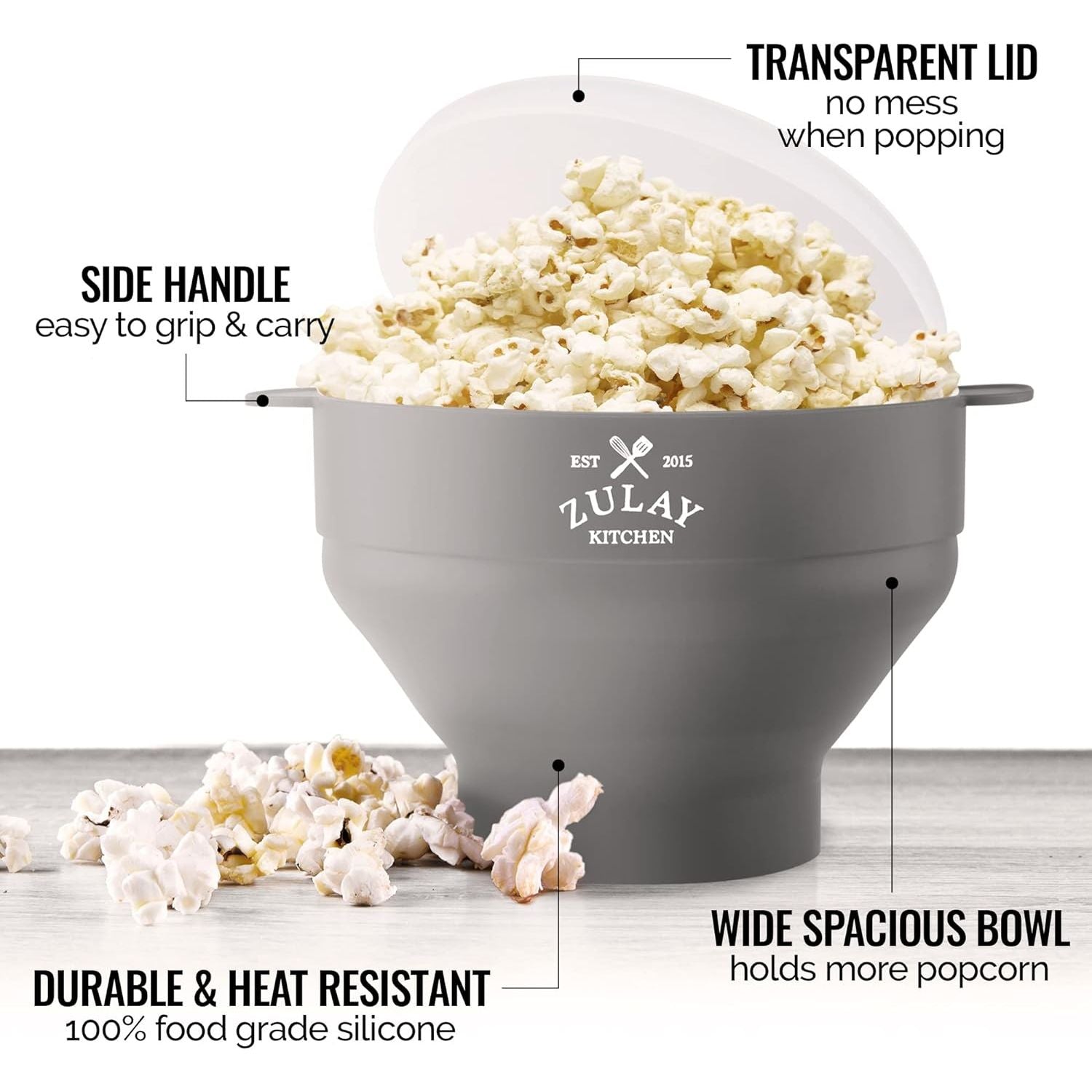 Collapsible Silicone Popcorn Popper