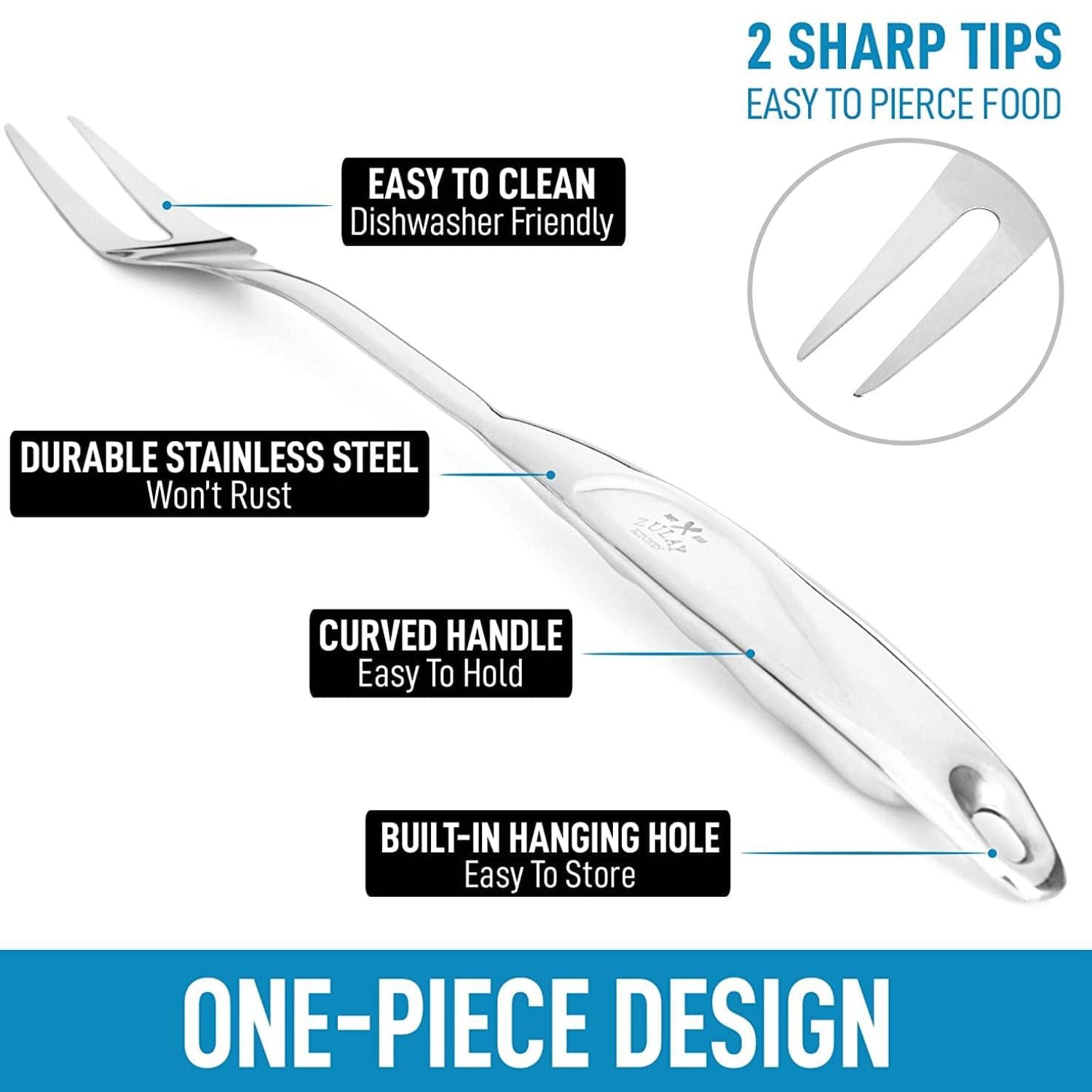 Stainless Steel Carving Fork For Meat - 14 Inch