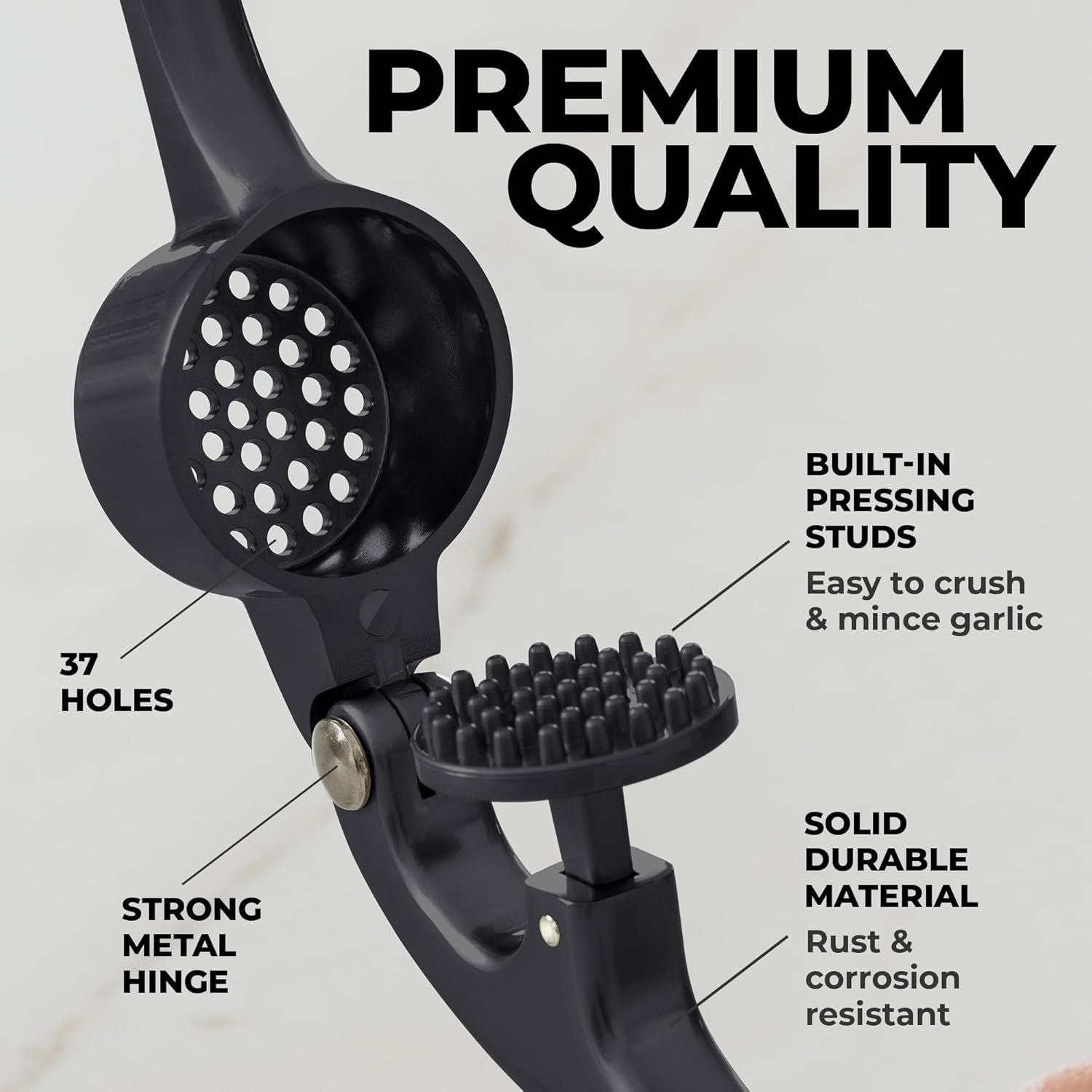 Premium Quality Garlic Press OG - Premium Garlic & Ginger Mincer by Zulay Kitchen