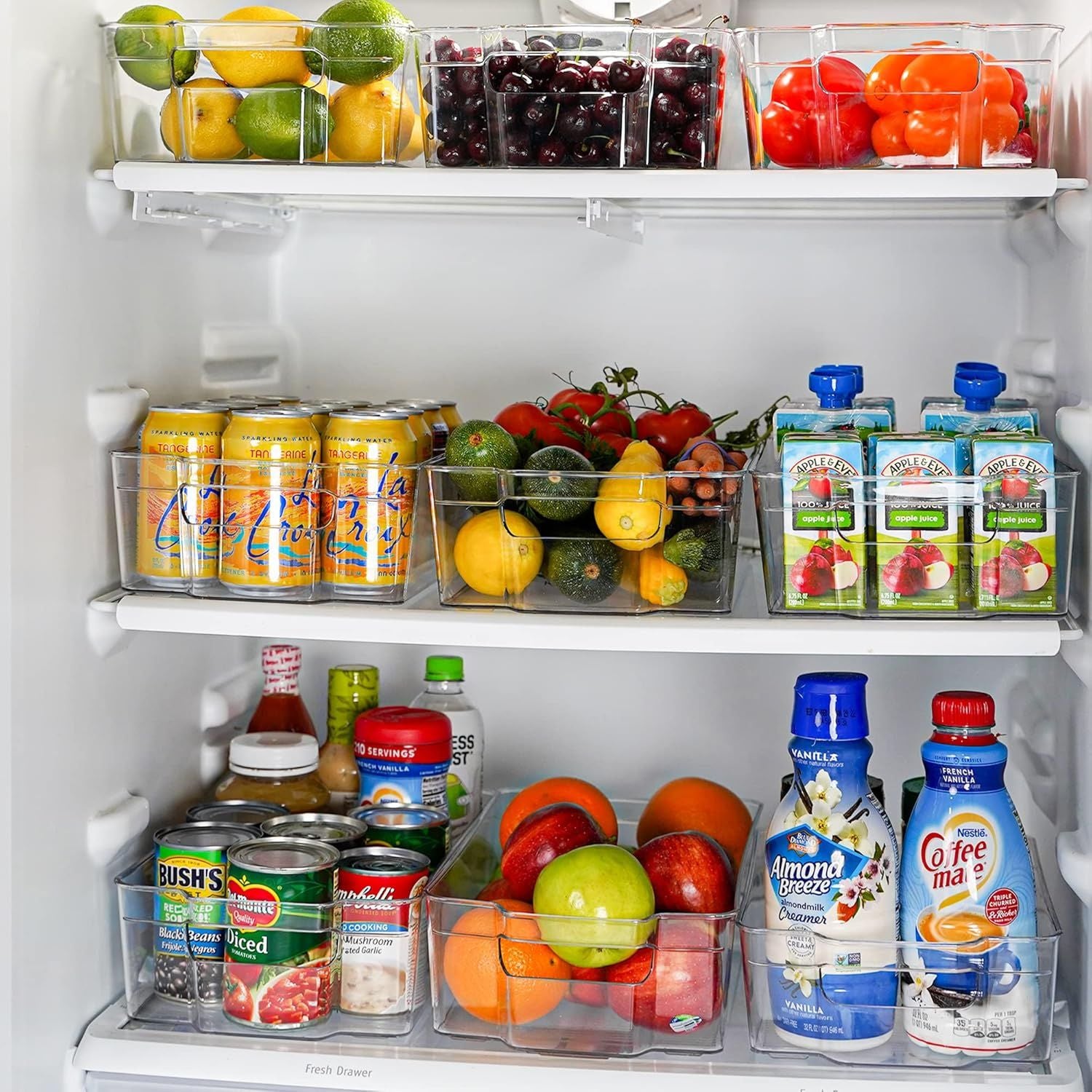 Clear and Stylish Design Organizer Bins by Zulay Kitchen