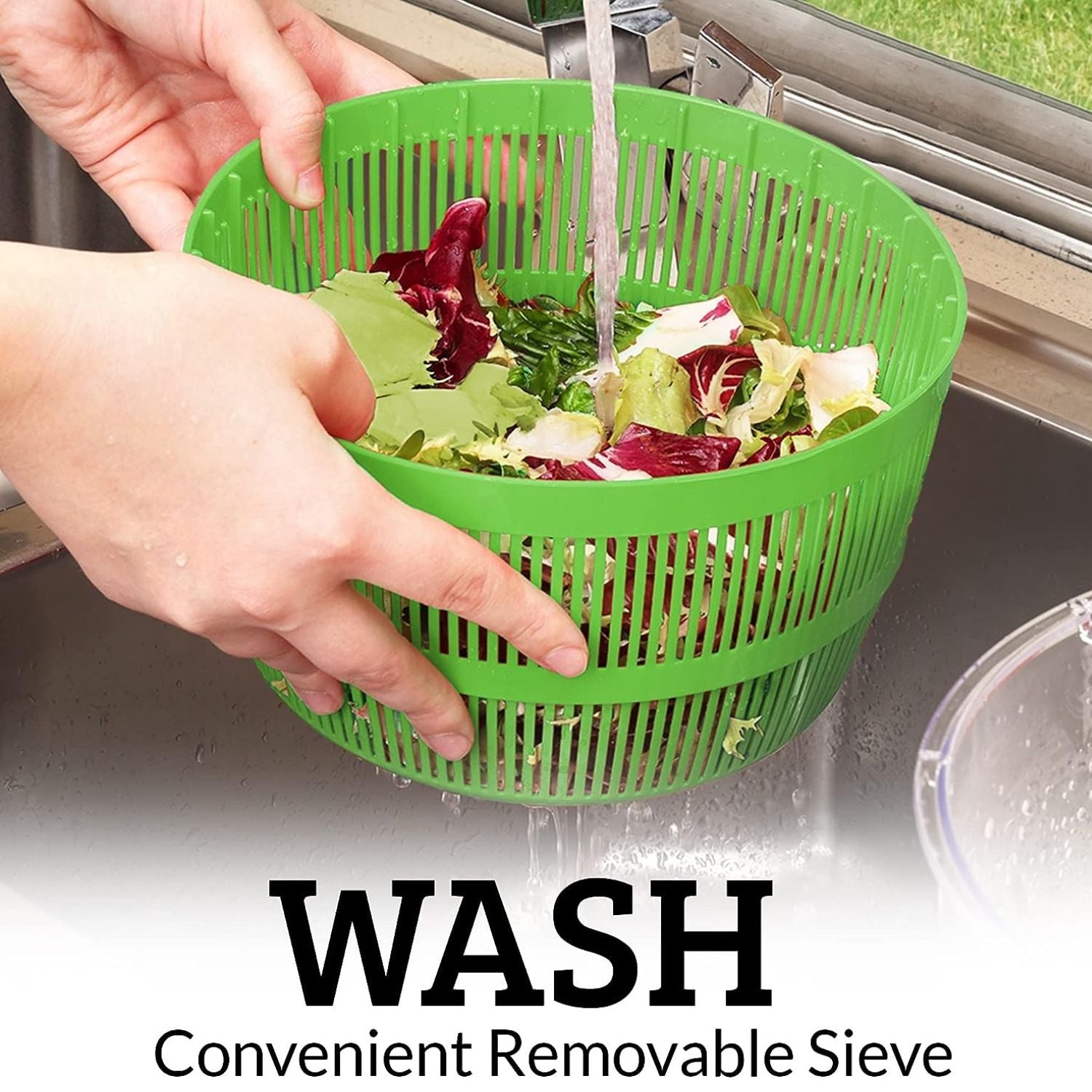 Salad Spinner with removable sieve