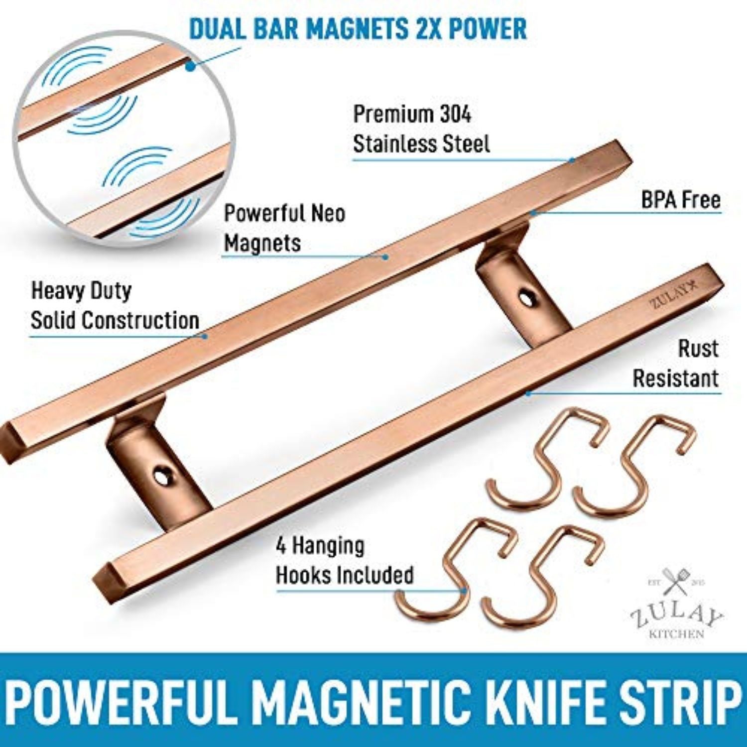 Stainless Steel Magnetic Knife Holder