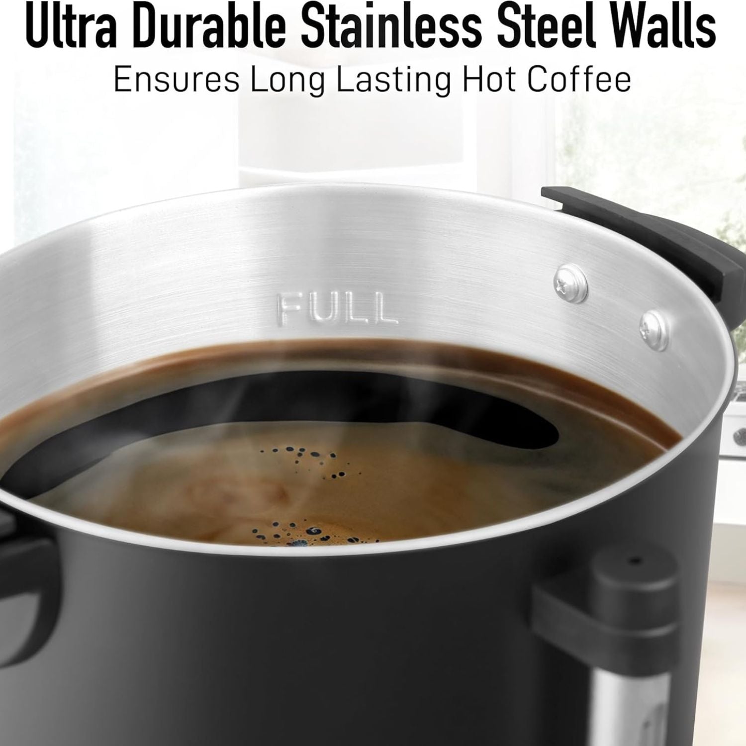 Ultra Durable Stainless Steel 45 cup Coffee Urn - Black by Zulay Kitchen