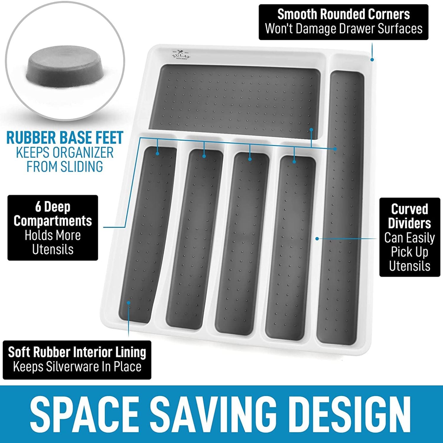 Space saving design utensil organizer
