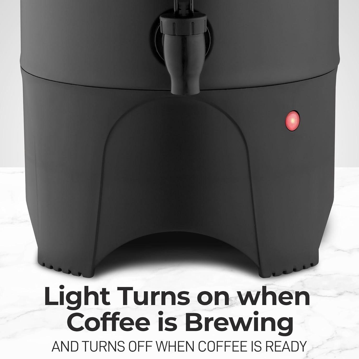 Heat and Keep-Warm Indicator Light 45 cup Coffee Urn - Black by Zulay Kitchen