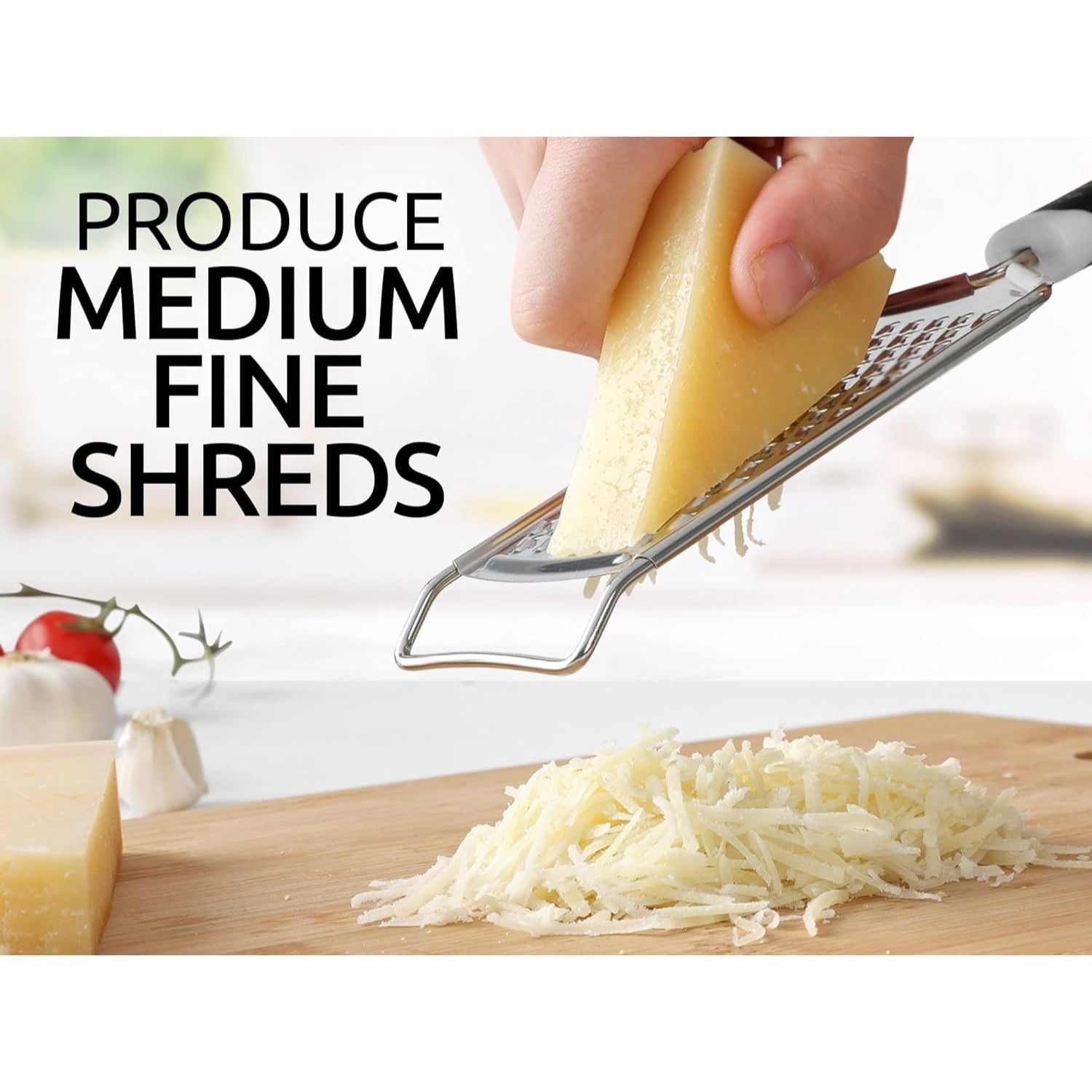 Fine shred cheese grater