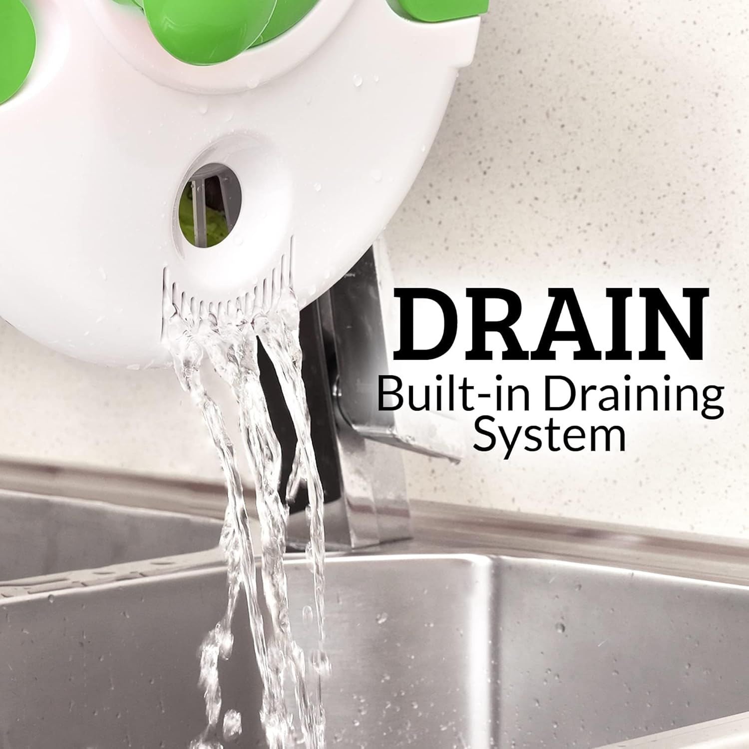 Large Salad Spinner with Easy Drainage System by Zulay Kitchen