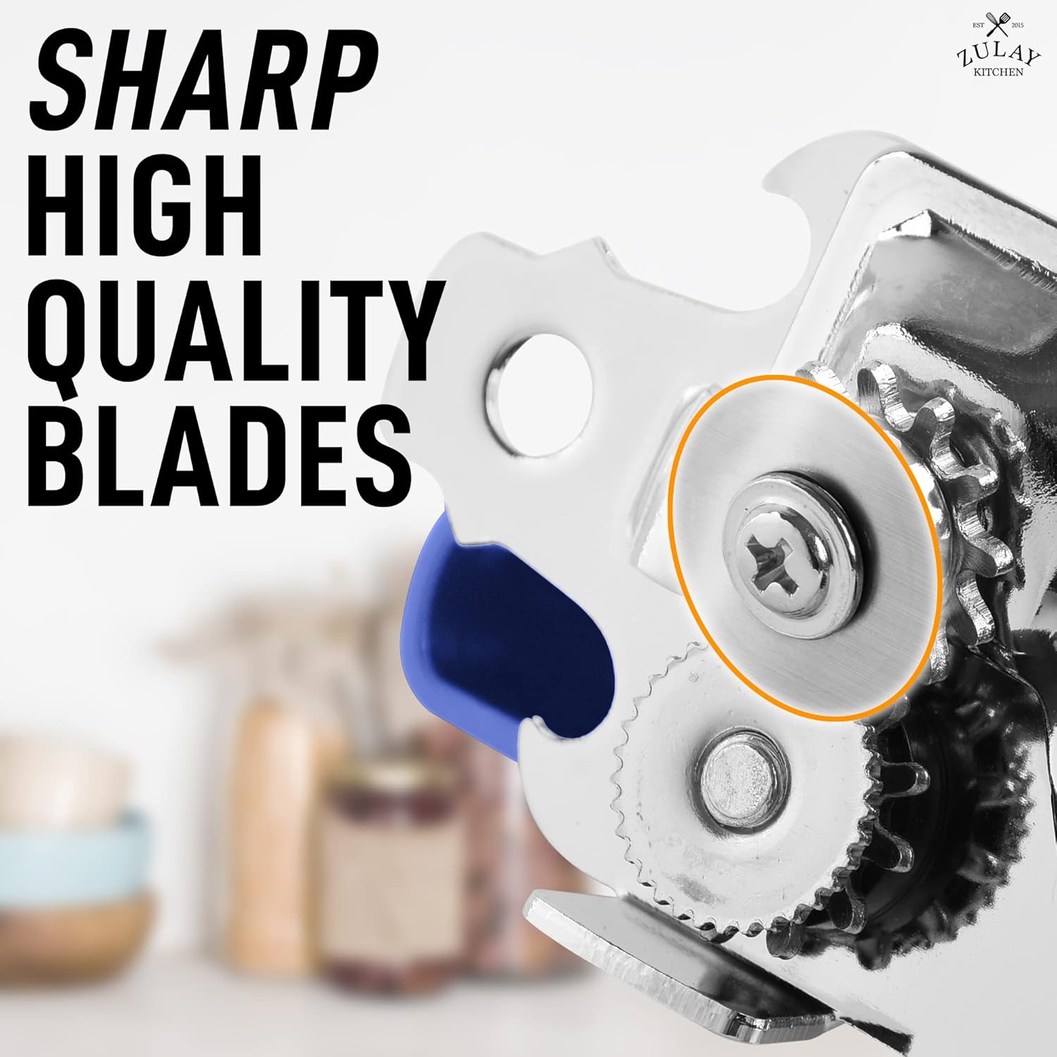 Sharp High-Quality Blades Can Opener by Zulay Kitchen