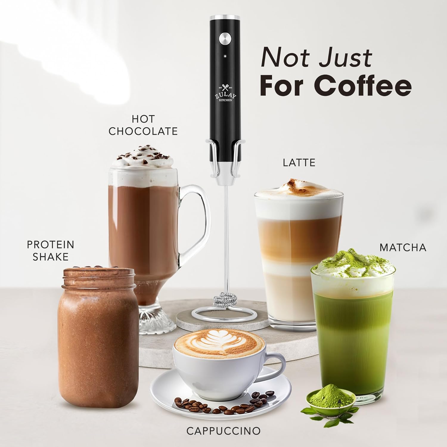 Perfect for Lattes, Matcha, Hot Chocolate and Protein Shakes by Zulay Kitchen