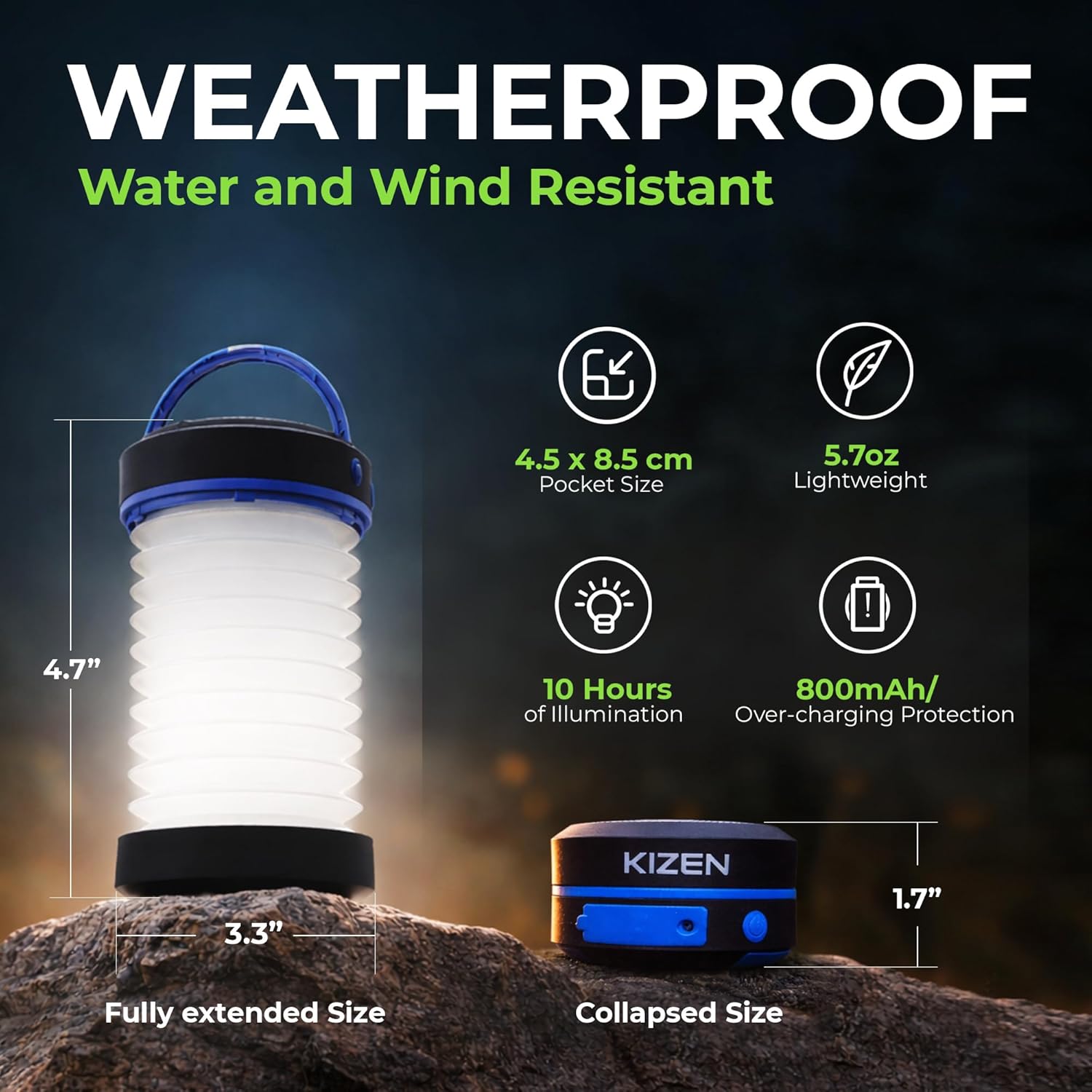 Weatherproof: Water- and Wind-Resistant for Outdoor Use