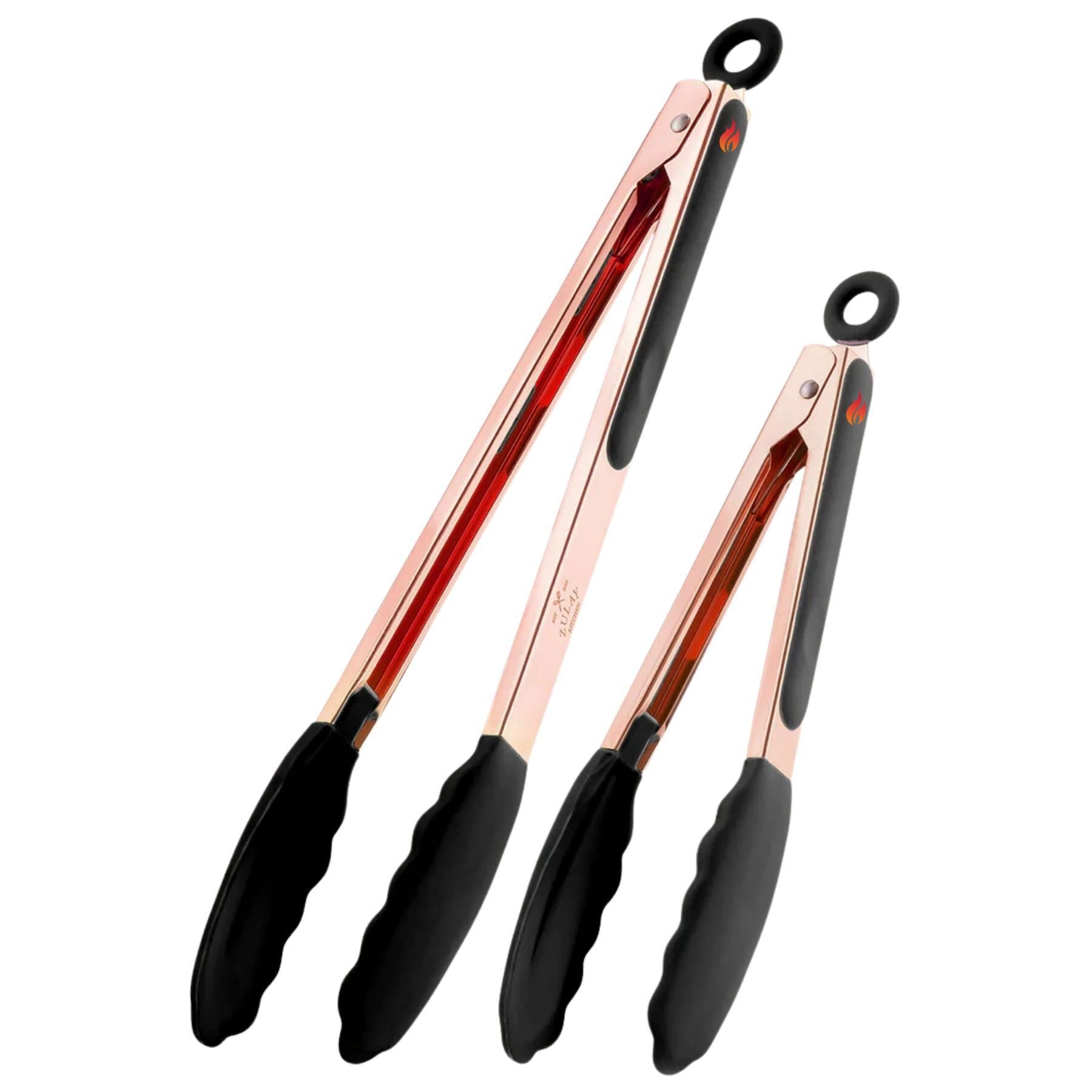 Stainless Steel Kitchen Tongs with Silicone Tips - Black By Zulay Kitchen