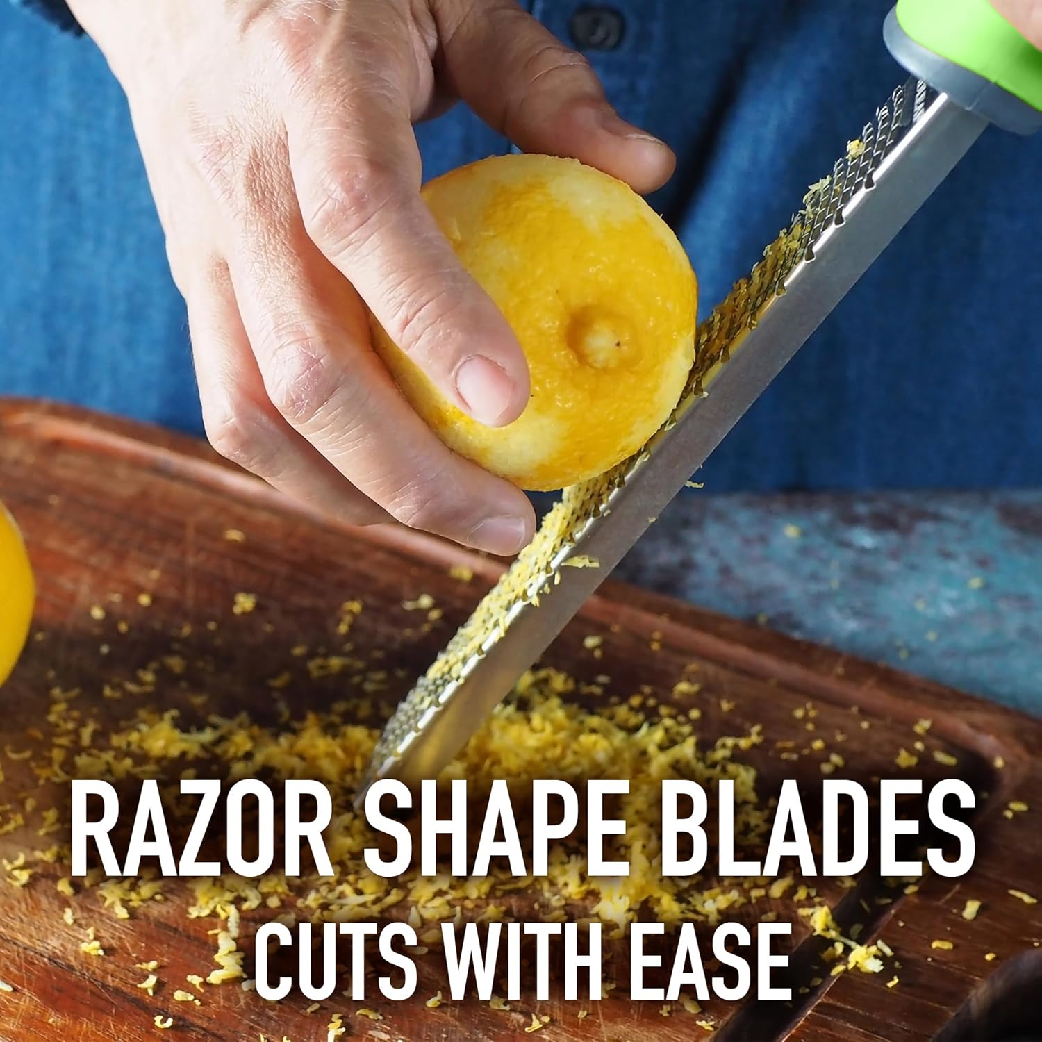 Multi-Purpose Zester Grater with Razor-Sharp Blades by Zulay Kitchen