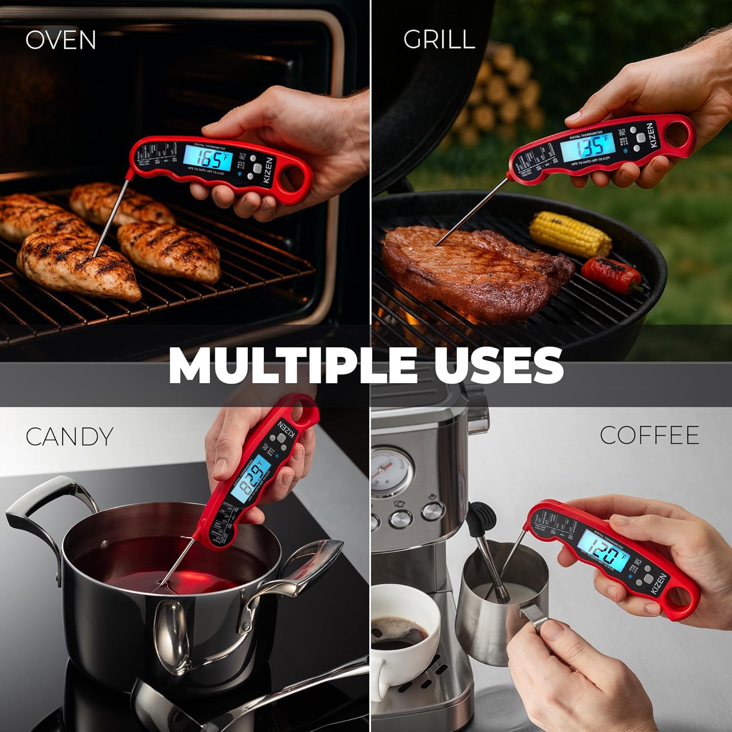 All-in-One Kitchen Thermometer for Various Cooking Needs