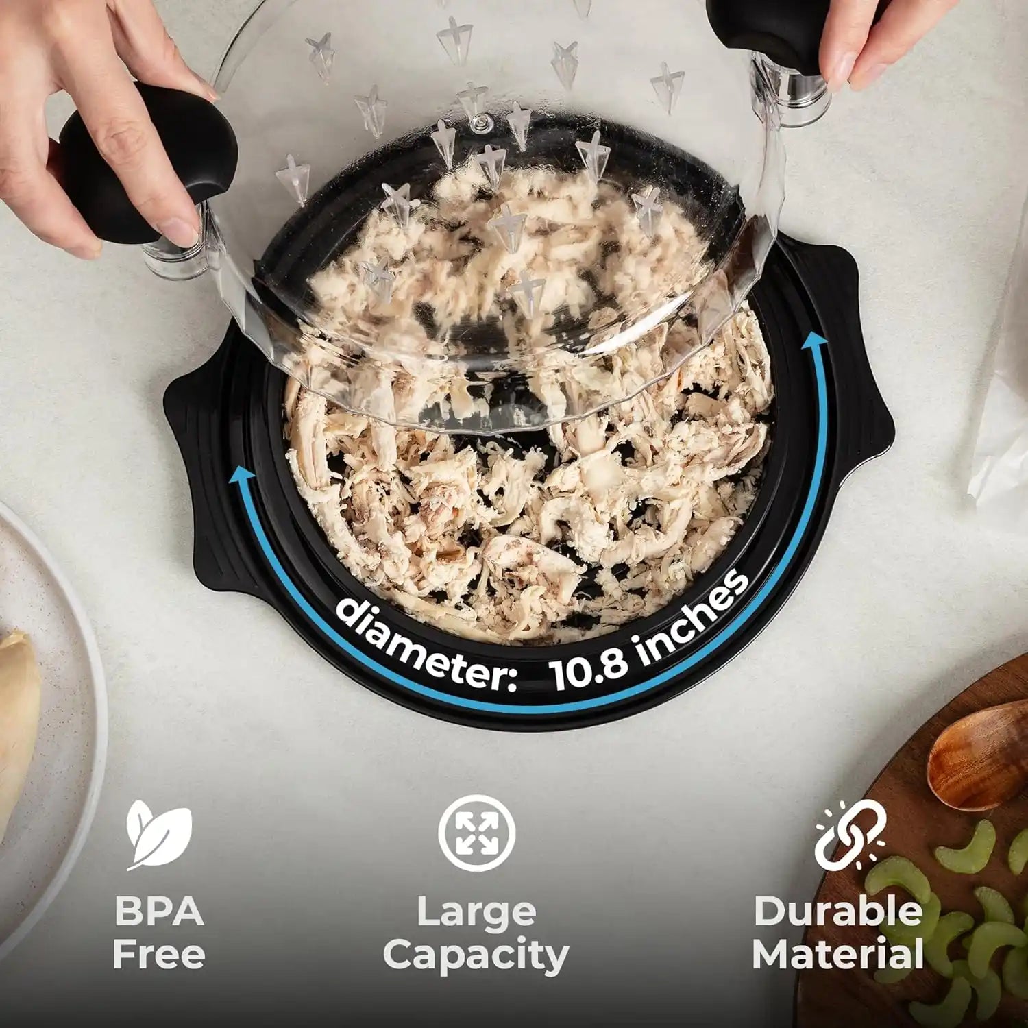 BPA Free, Large Capacity, Durable Material Chicken Shredder by Zulay Kitchen