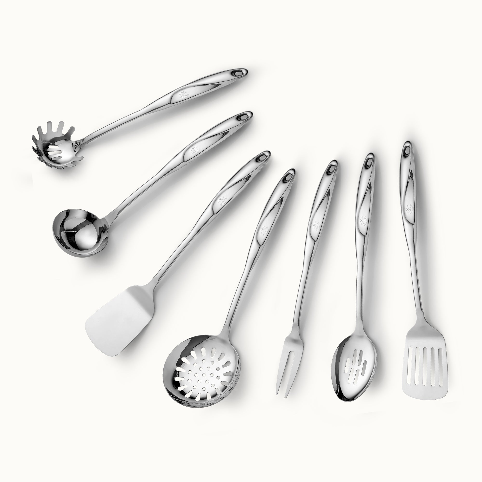 Cooking Utensil Stainless Steel (8 Piece Set) by Zulay Kitchen