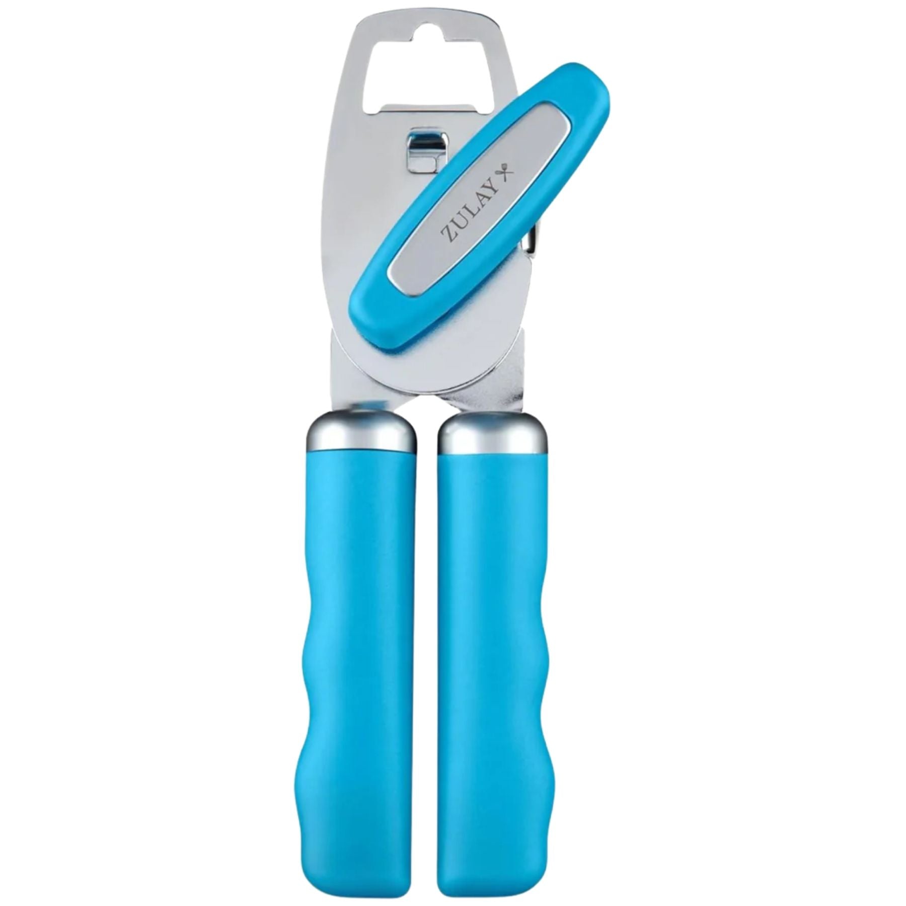 Stainless Steel Manual Can Opener with Bottle Opener - Aqua by Zulay Kitchen