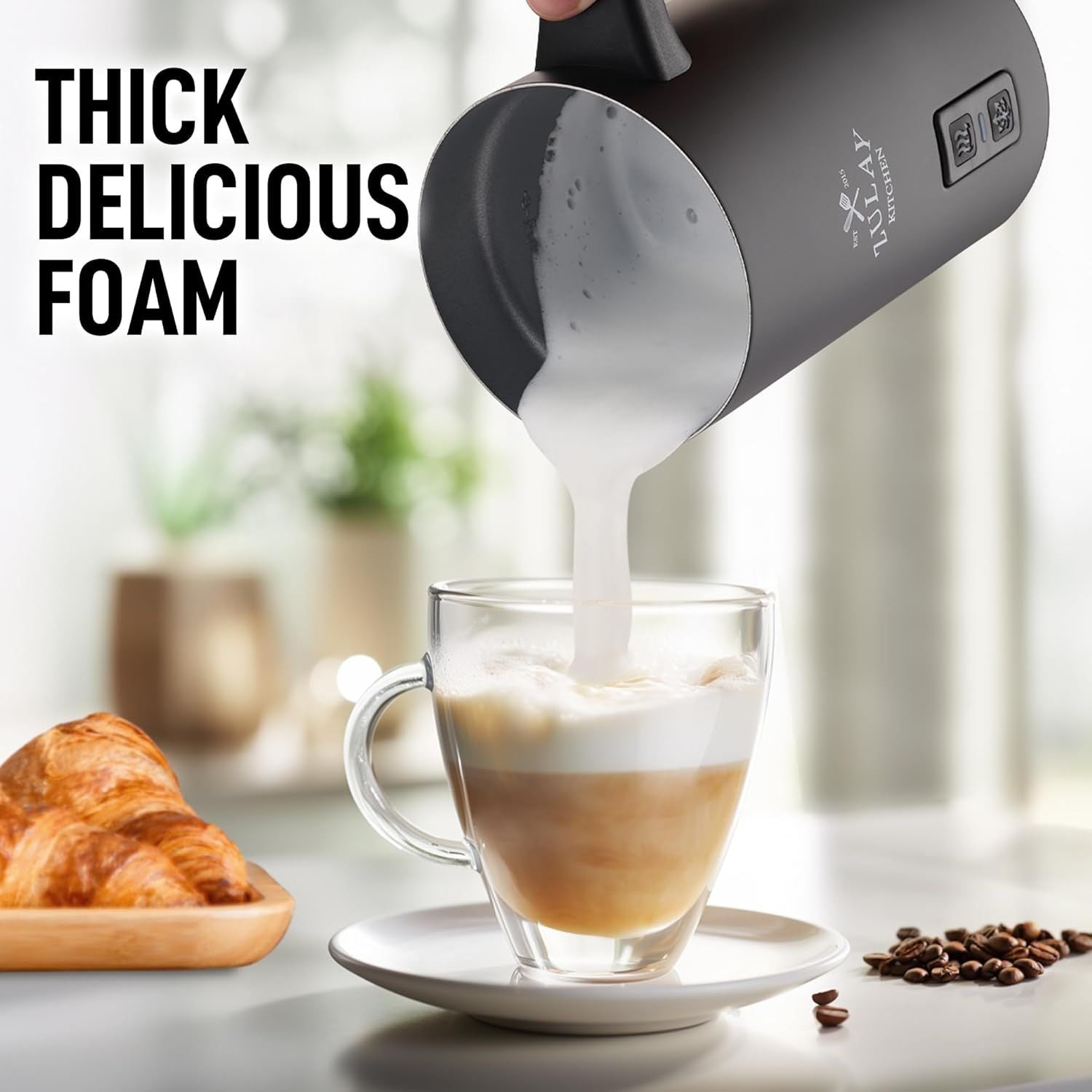 Thick Delicious Foam AeroFroth Milk Frother & Steamer by Zulay Kitchen