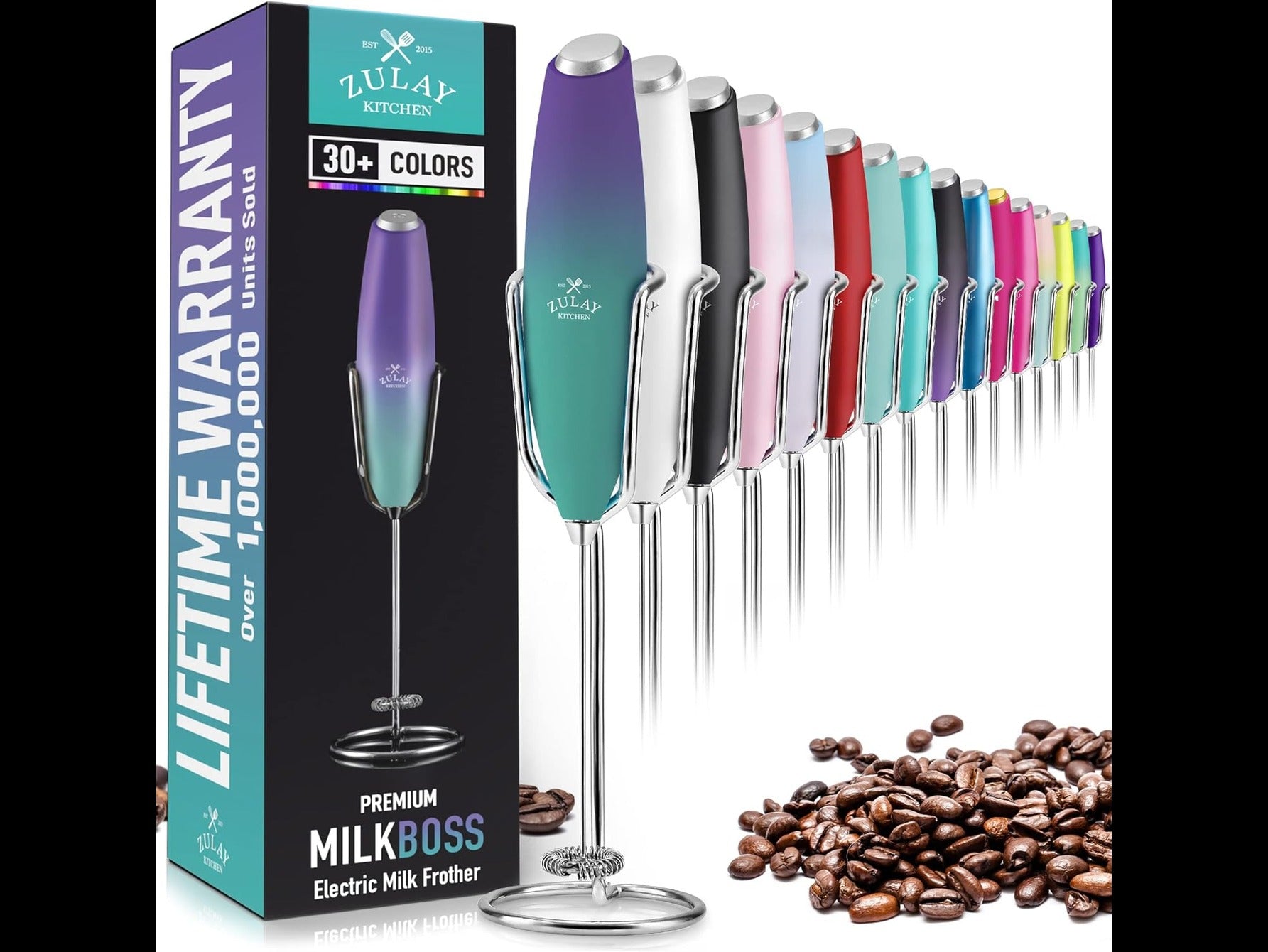Ultra High Speed Milk Frother with Stand by Zulay Kitchen