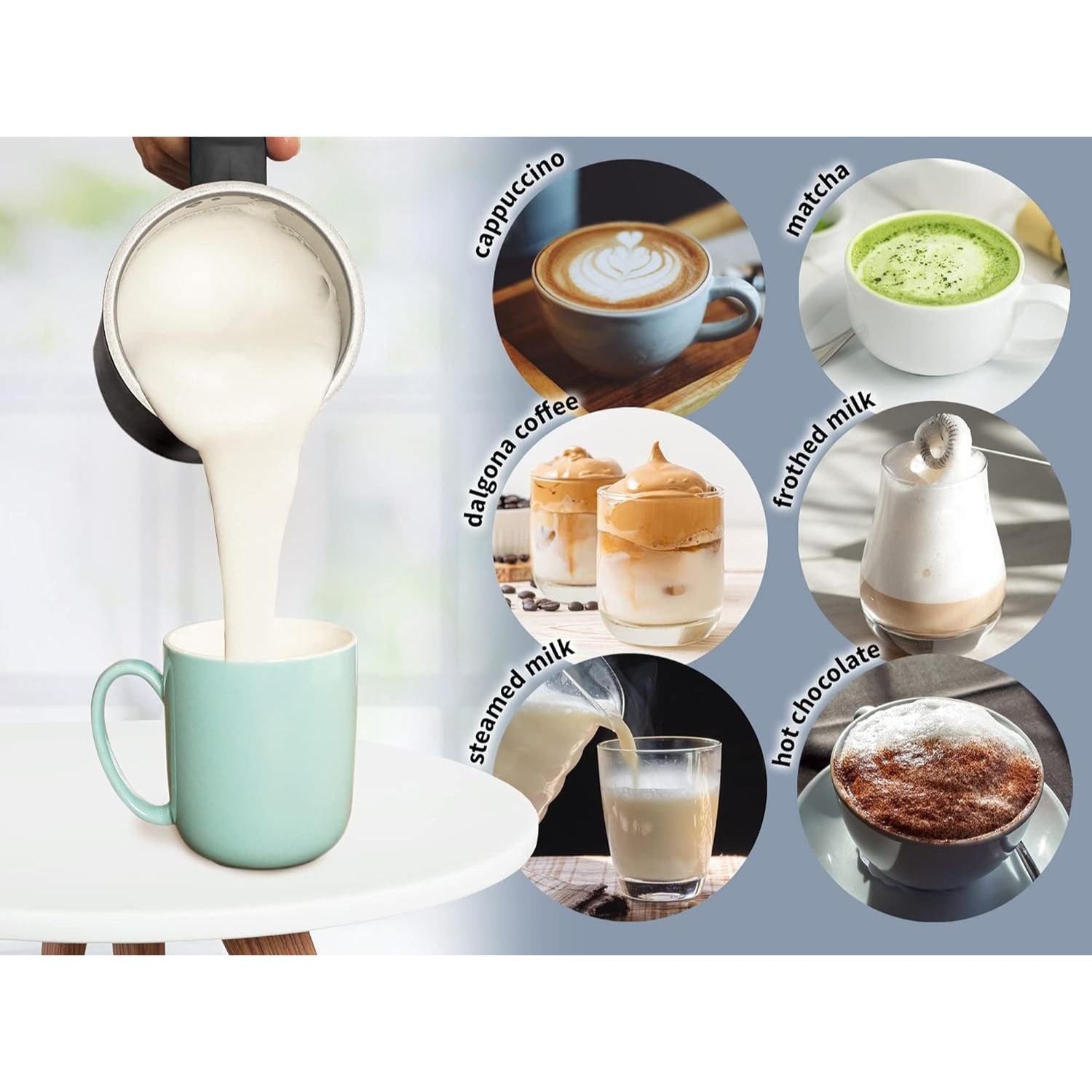 Froths and Heats Milk In One Go by Zulay Kitchen