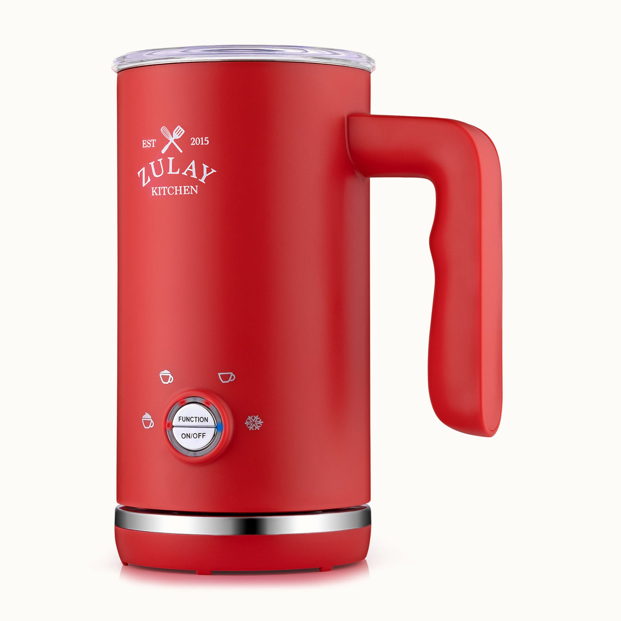 Automatic 4-in-1 Milk Frother Electric Heater-Red by Zulay Kitchen