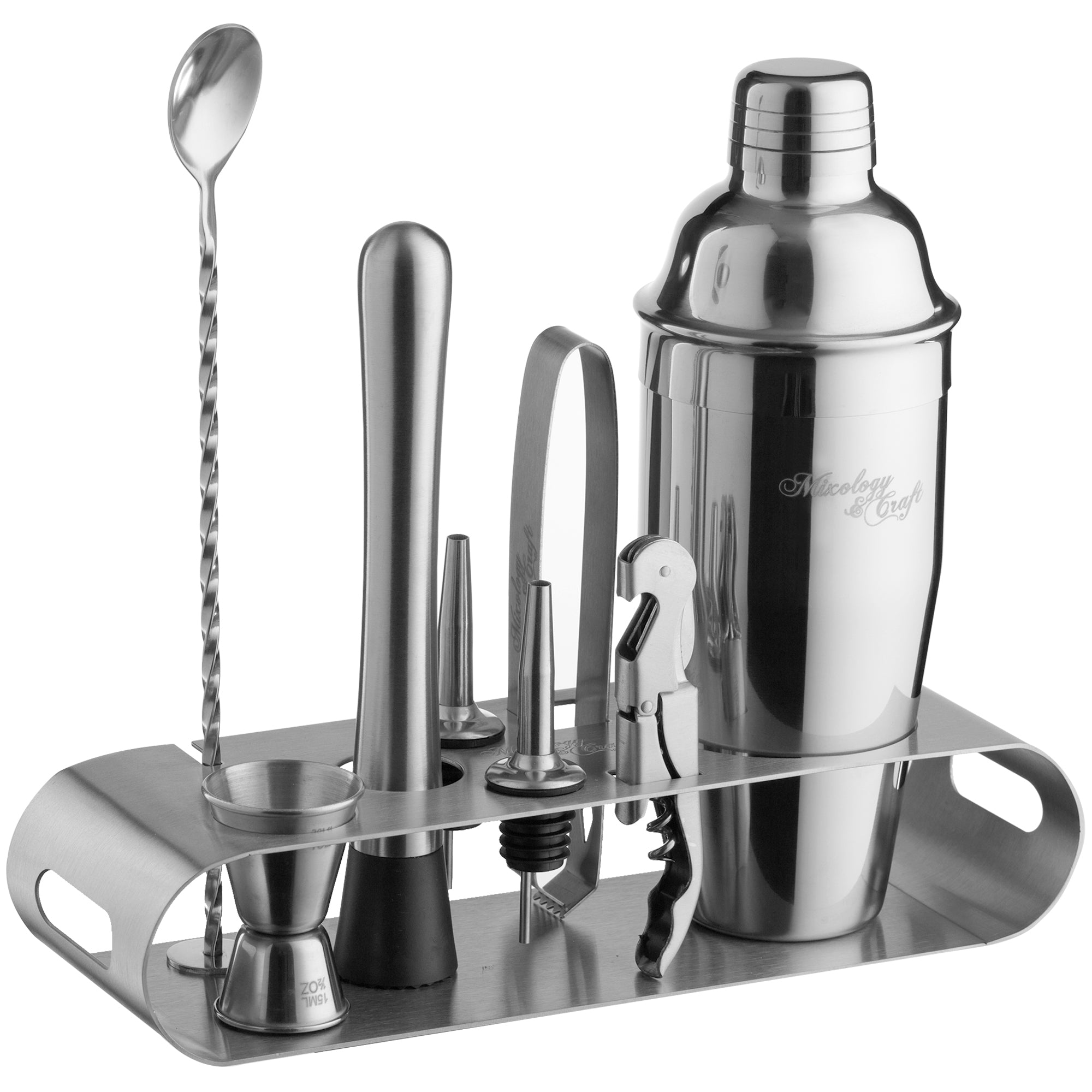 9-Piece Bartender Kit with Metal Stand