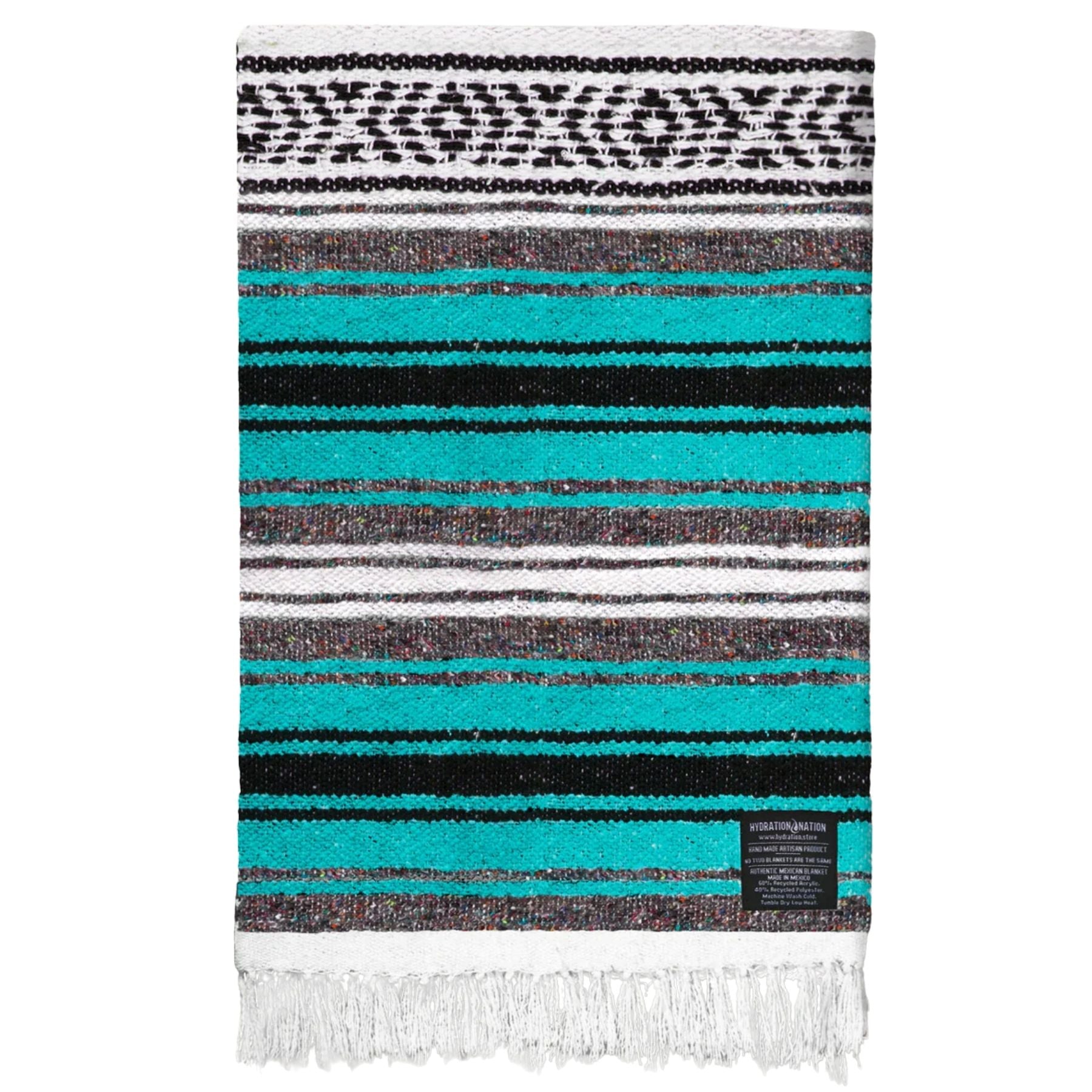 Hydration Nation Handcrafted Mexican Blanket - Emerald by Zulay Kitchen