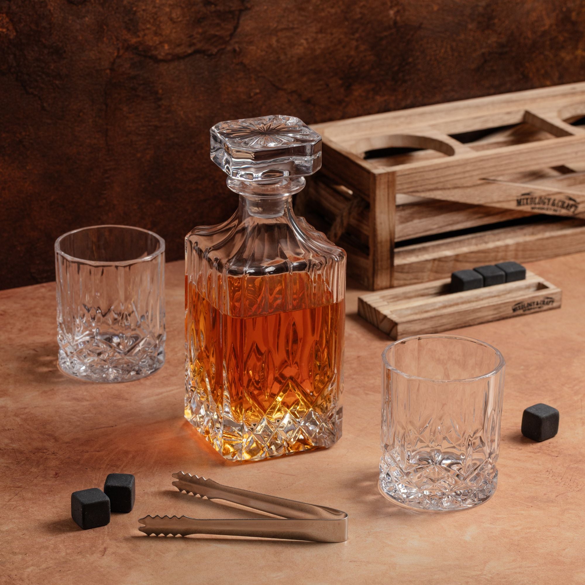 Complete Whiskey Decanter Set for Home Bars