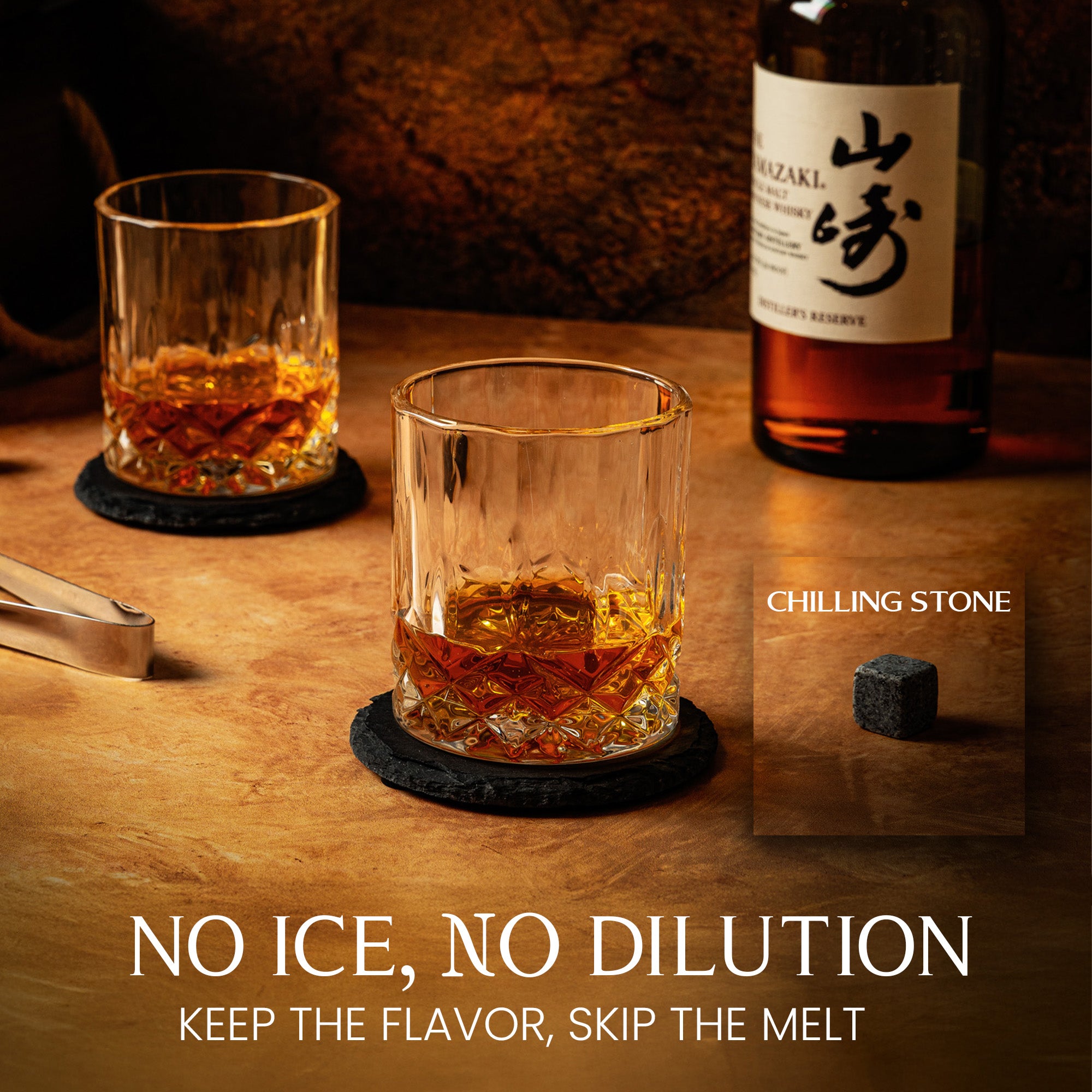 Granite Whiskey Stones Keep Drinks Cold Without Diluting