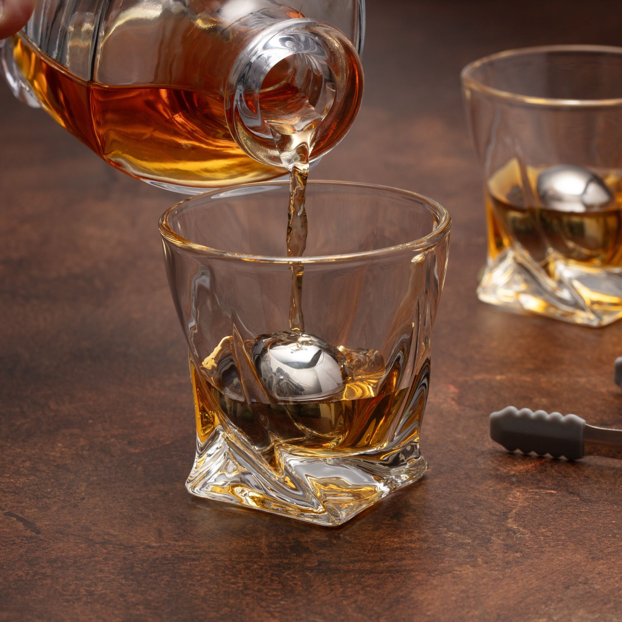 Stainless Steel Whiskey Balls Chilling Bourbon