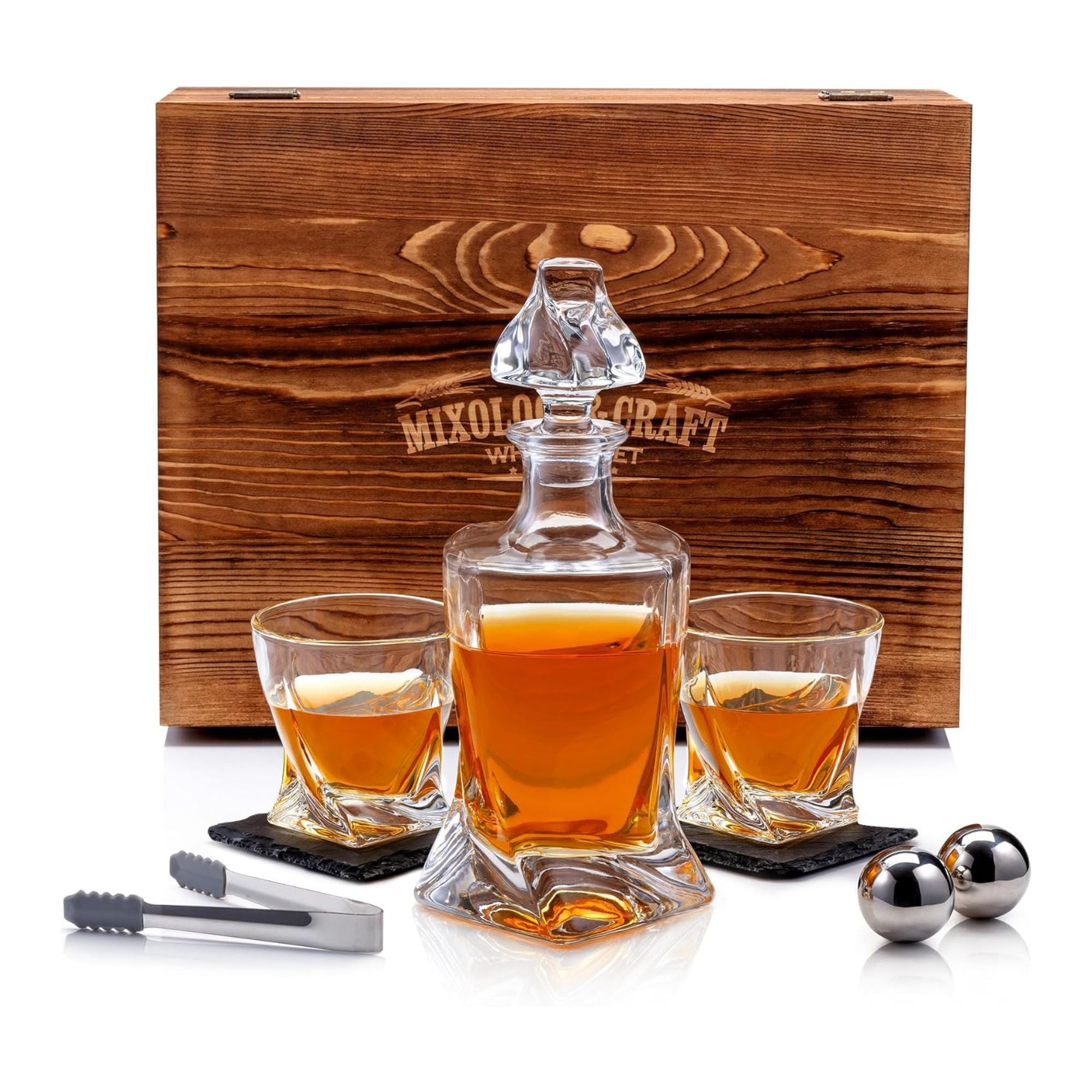 Twist Whiskey Decanter Set - 10-Piece