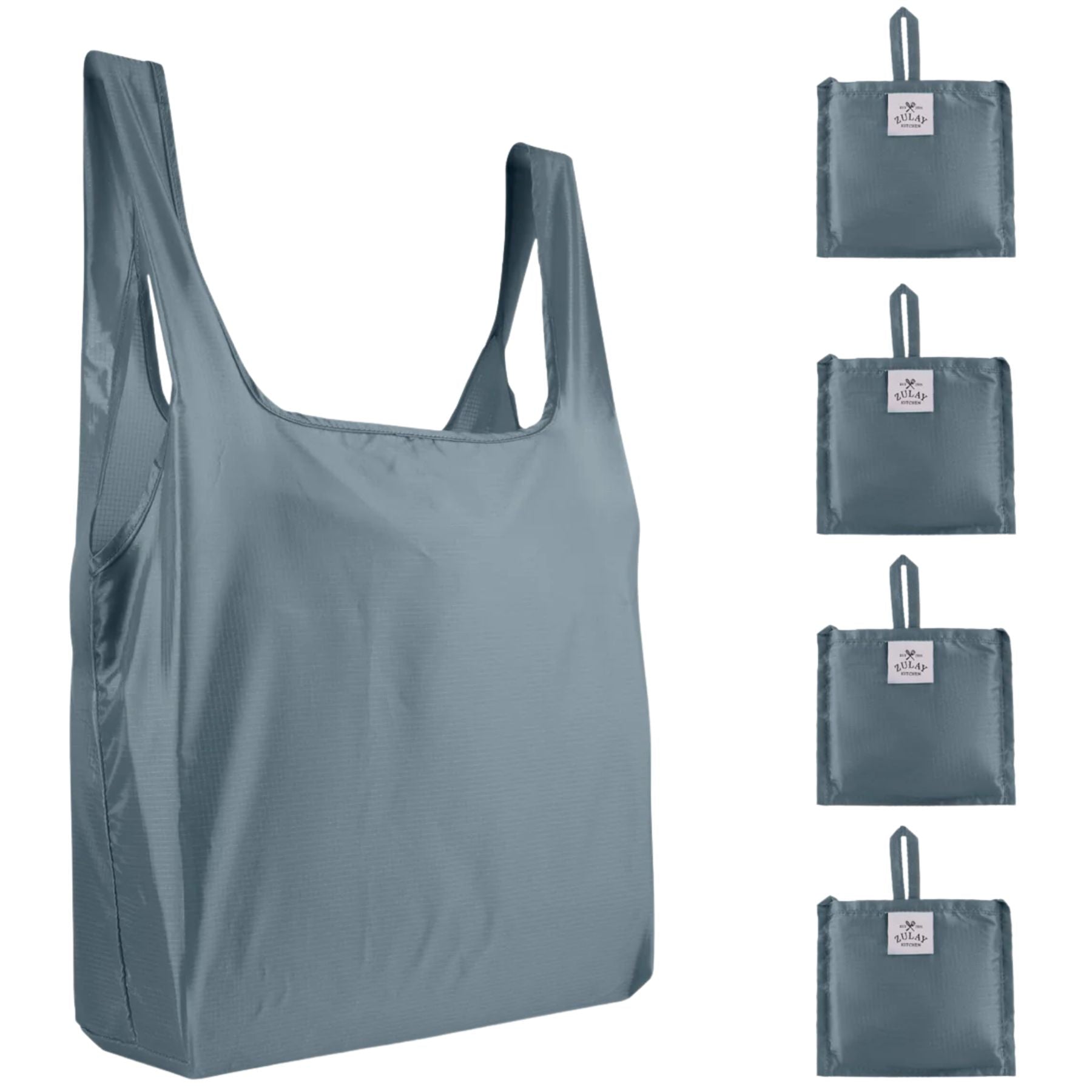 Reusable Grocery Bags - 5 Pack Gray by Zulay Kitchen