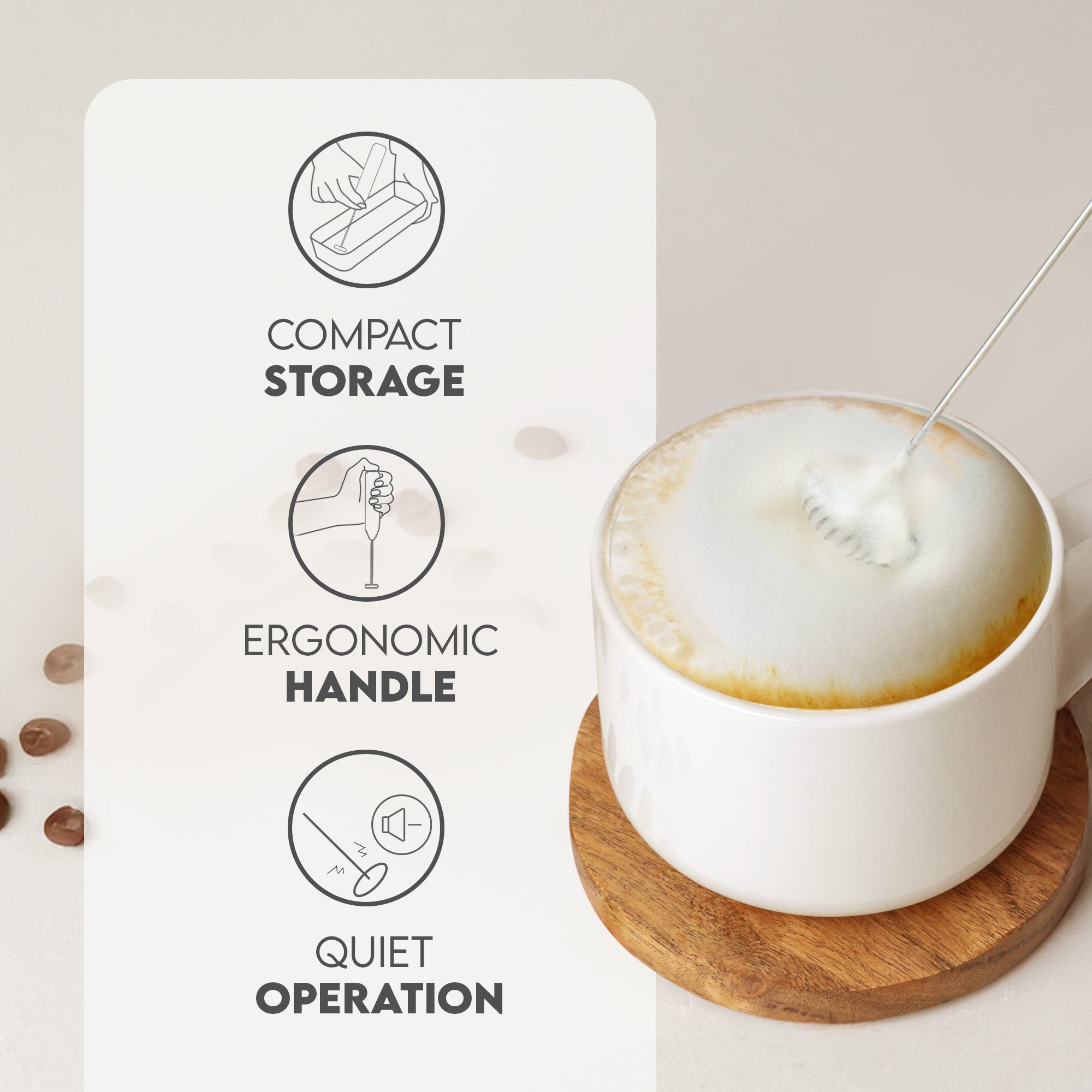 Speacial features of Zulay Kitchen milk frother.