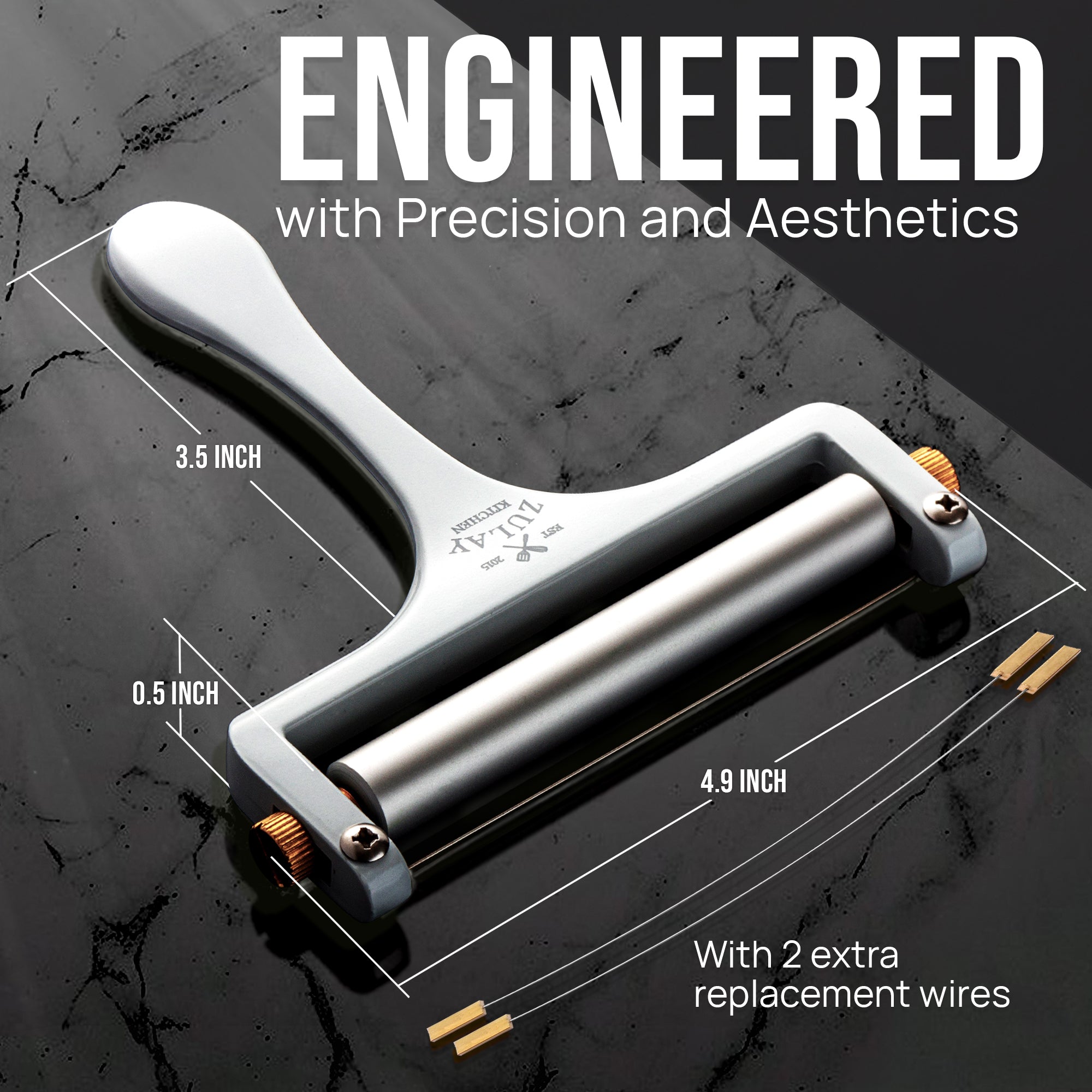 Engineered with Precision and Aesthetics Wire Cheese Slicer by Zulay Kitchen