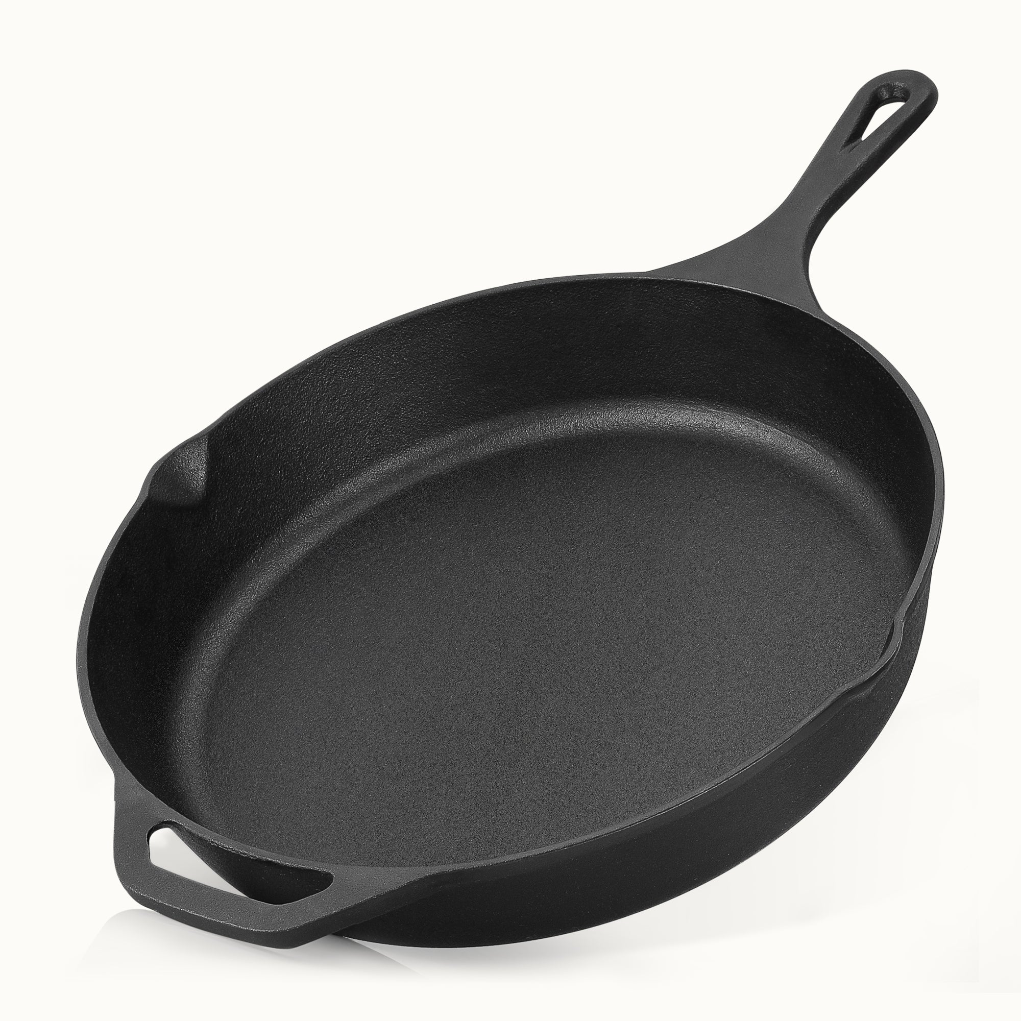 12 Inch Cast Iron Skillet- Heavy-Duty, Pre-Seasoned Cooking Skillet by Zulay Kitchen
