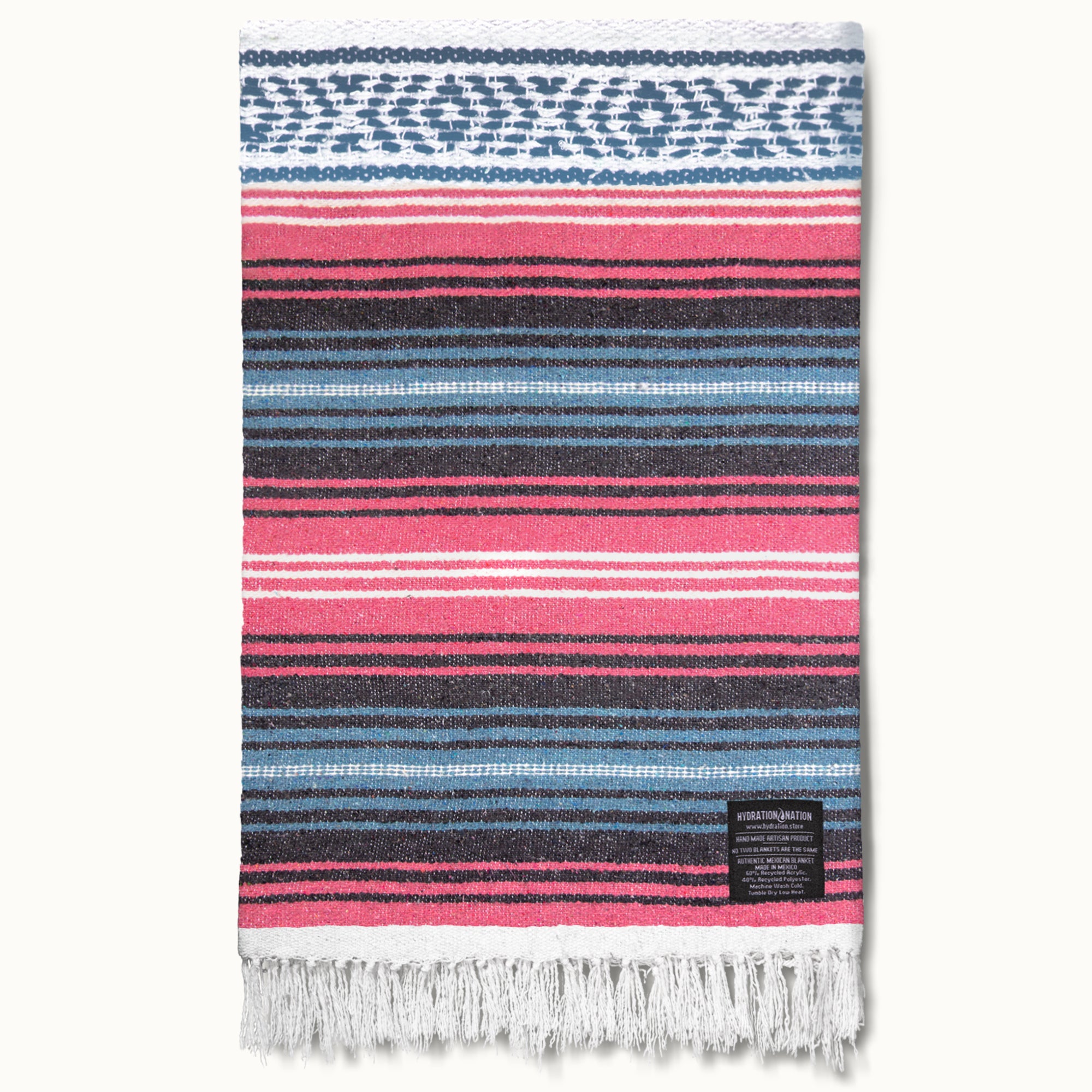 Hydration Nation Handcrafted Mexican Blanket - Azure by Zulay Kitchen