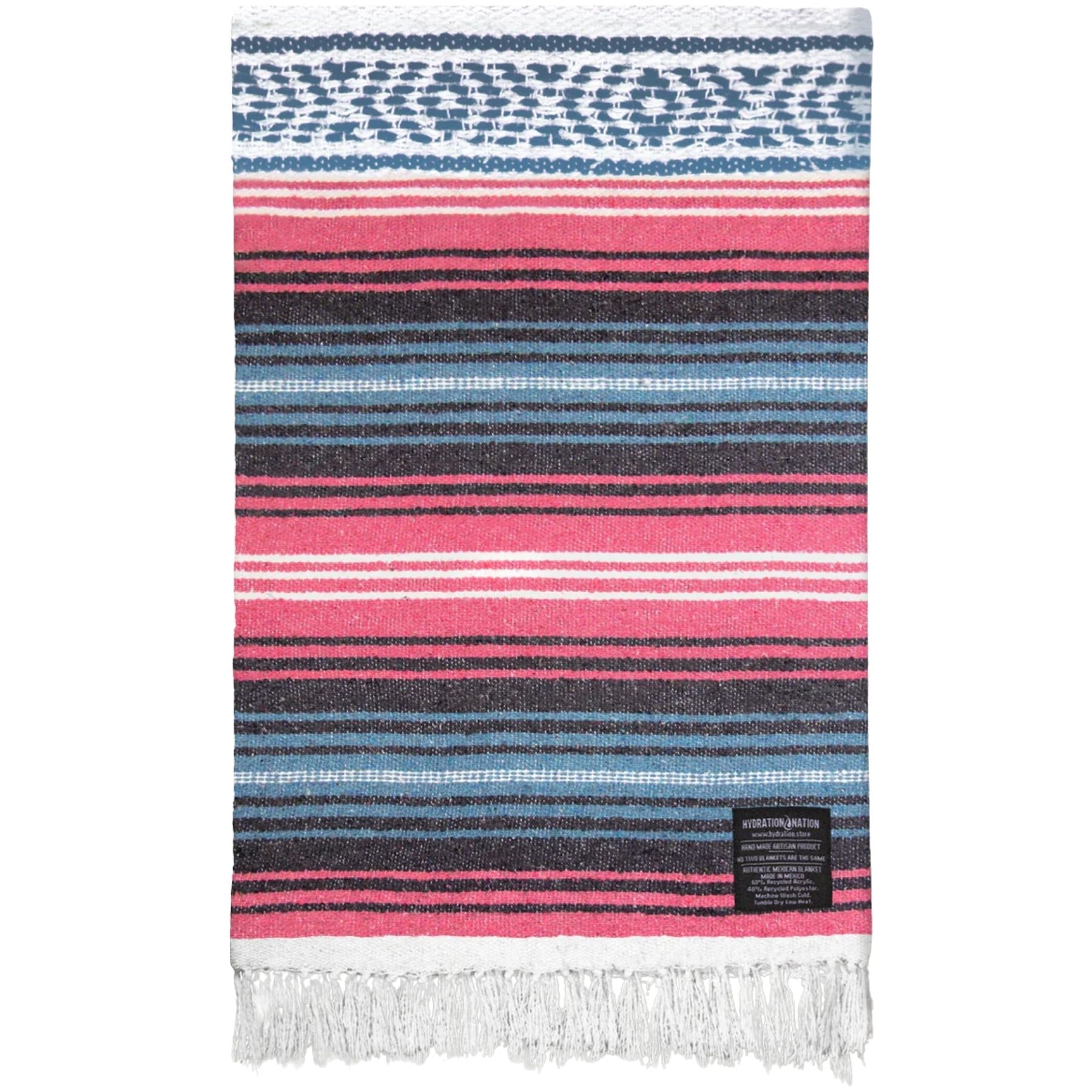 Hydration Nation Handcrafted Mexican Blanket - Azure by Zulay Kitchen