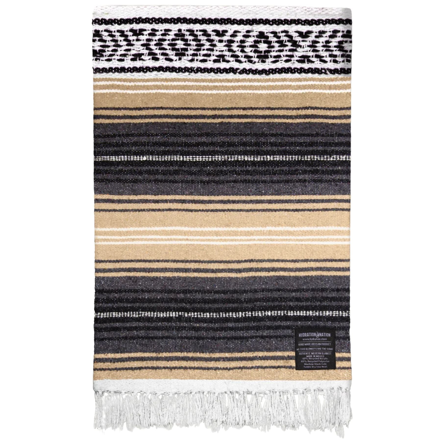 Hydration Nation Handcrafted Mexican Blanket - Sand by Zulay Kitchen