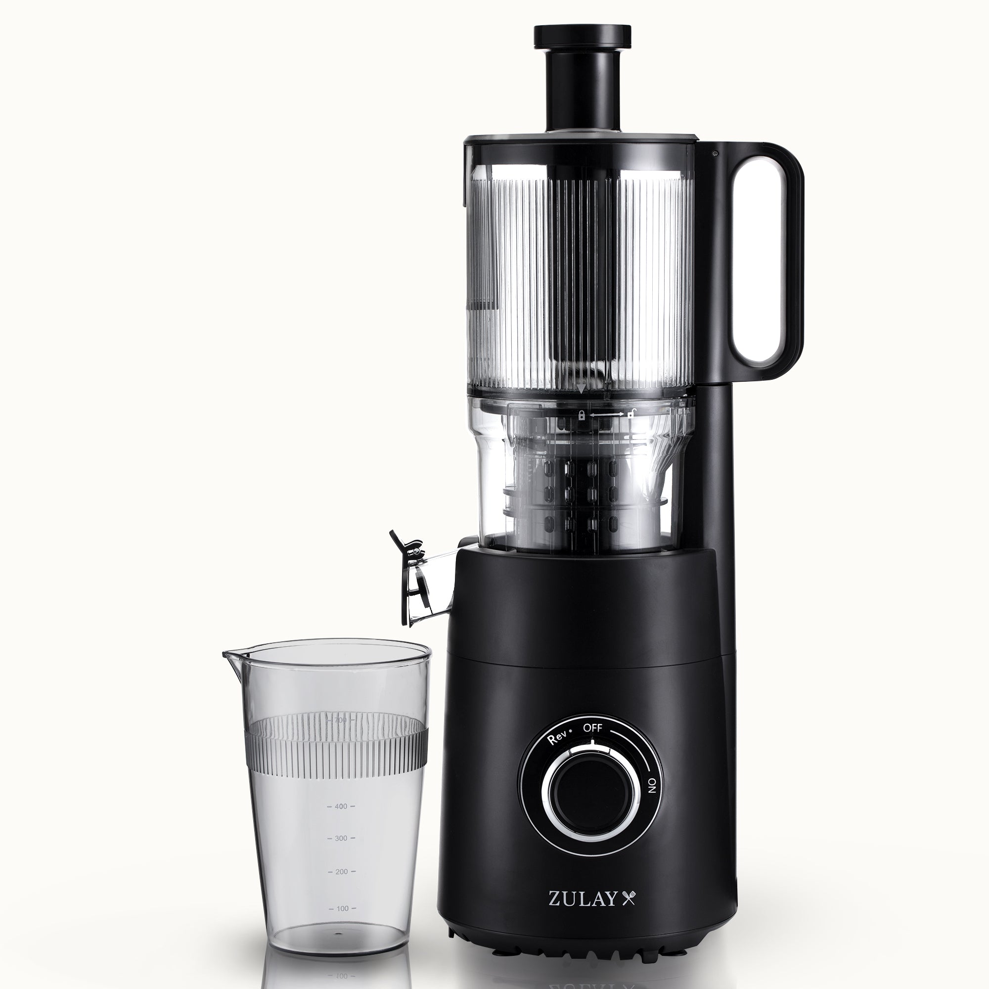 Wide Chute Cold Press Juicer – 5” Masticating Juicer - Black by Zulay Kitchen