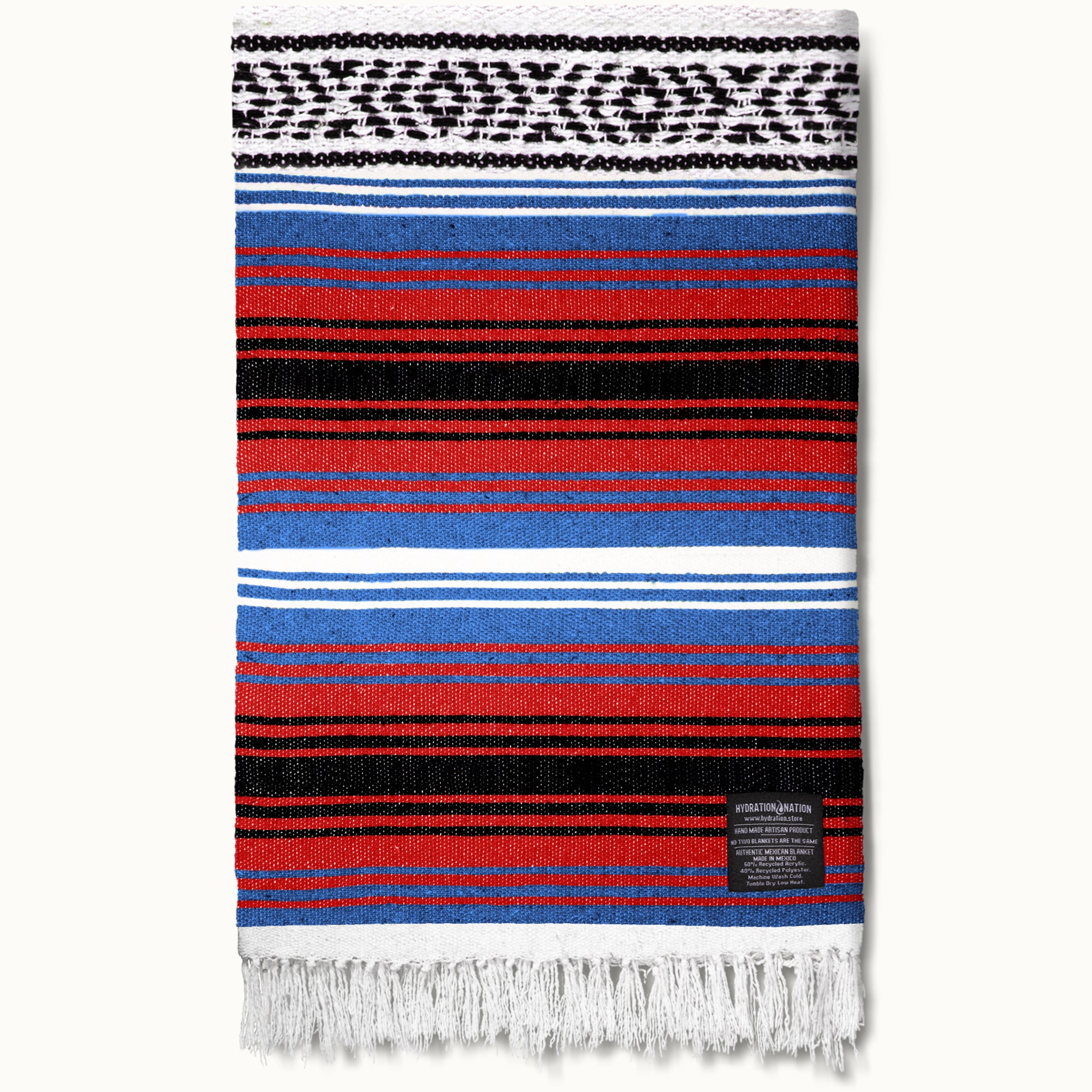 Hydration Nation Handcrafted Mexican Blanket - Mariner by Zulay Kitchen