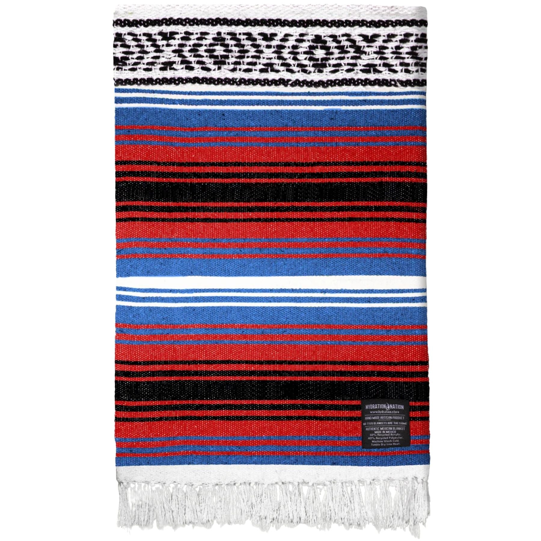 Hydration Nation Handcrafted Mexican Blanket - Mariner by Zulay Kitchen