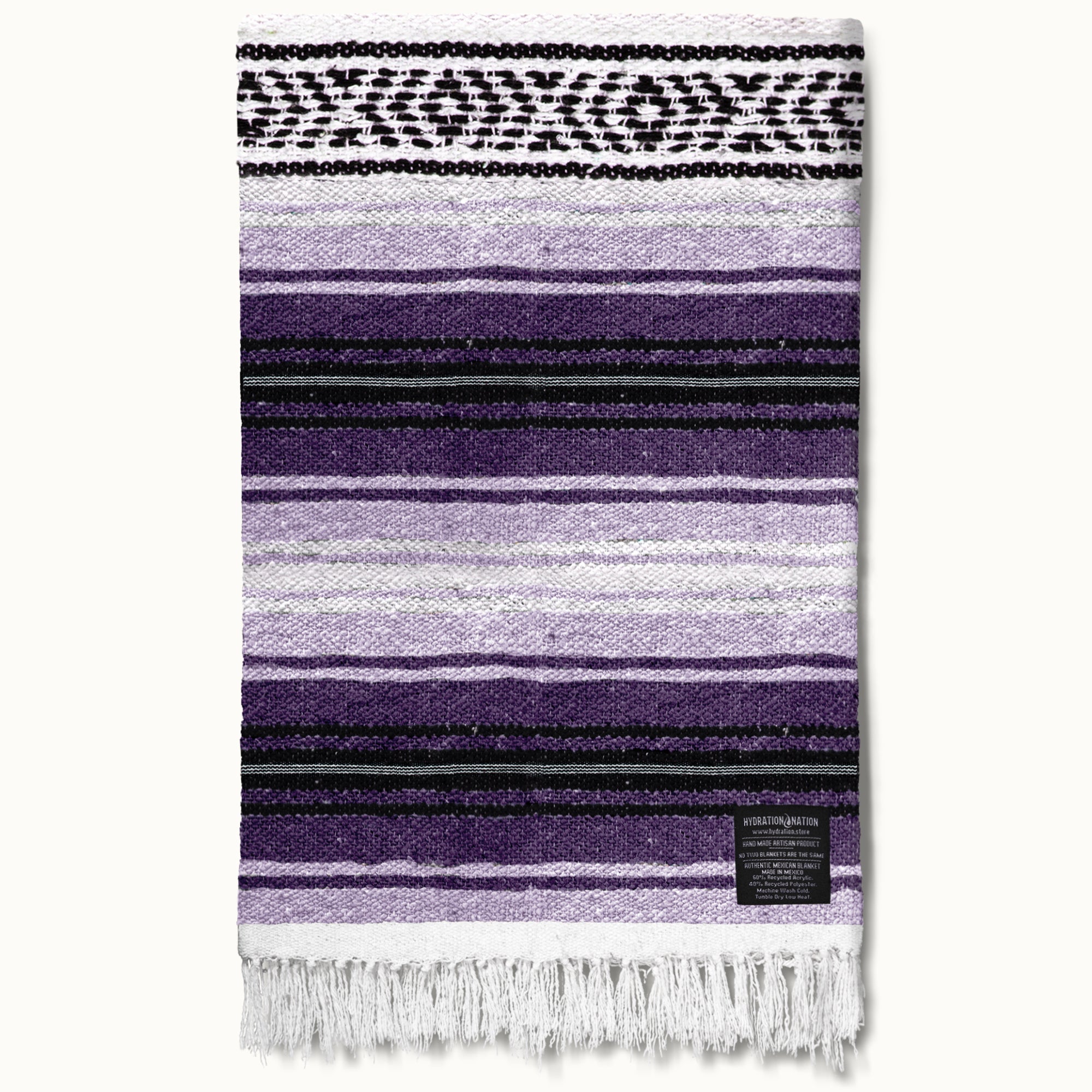 Hydration Nation Handcrafted Mexican Blanket - Lavender Jade by Zulay Kitchen