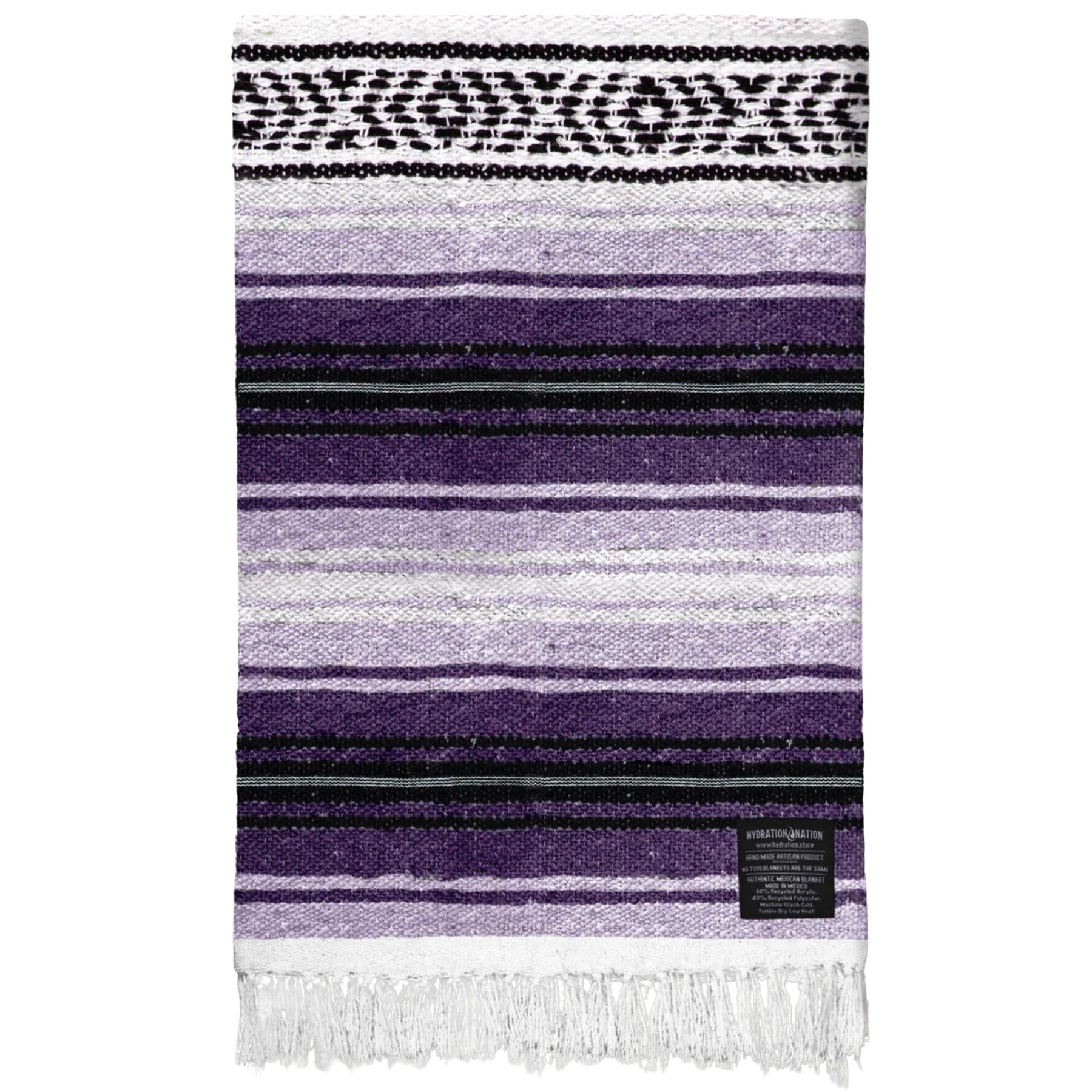 Hydration Nation Handcrafted Mexican Blanket - Lavender Jade by Zulay Kitchen