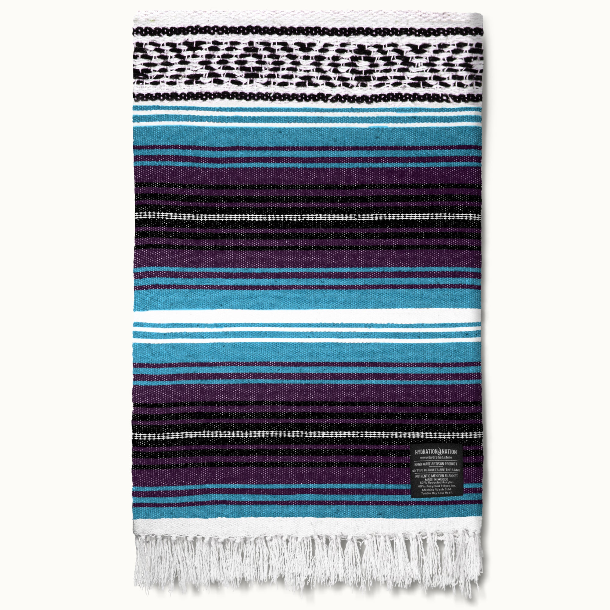 Hydration Nation Handcrafted Mexican Blanket - Purple Haze by Zulay Kitchen