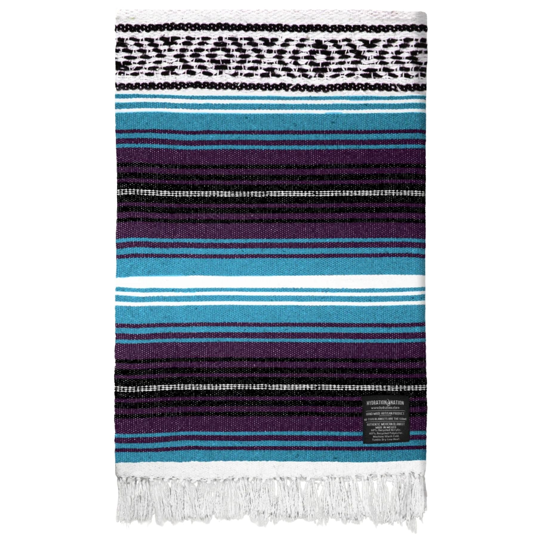 Hydration Nation Handcrafted Mexican Blanket - Purple Haze by Zulay Kitchen