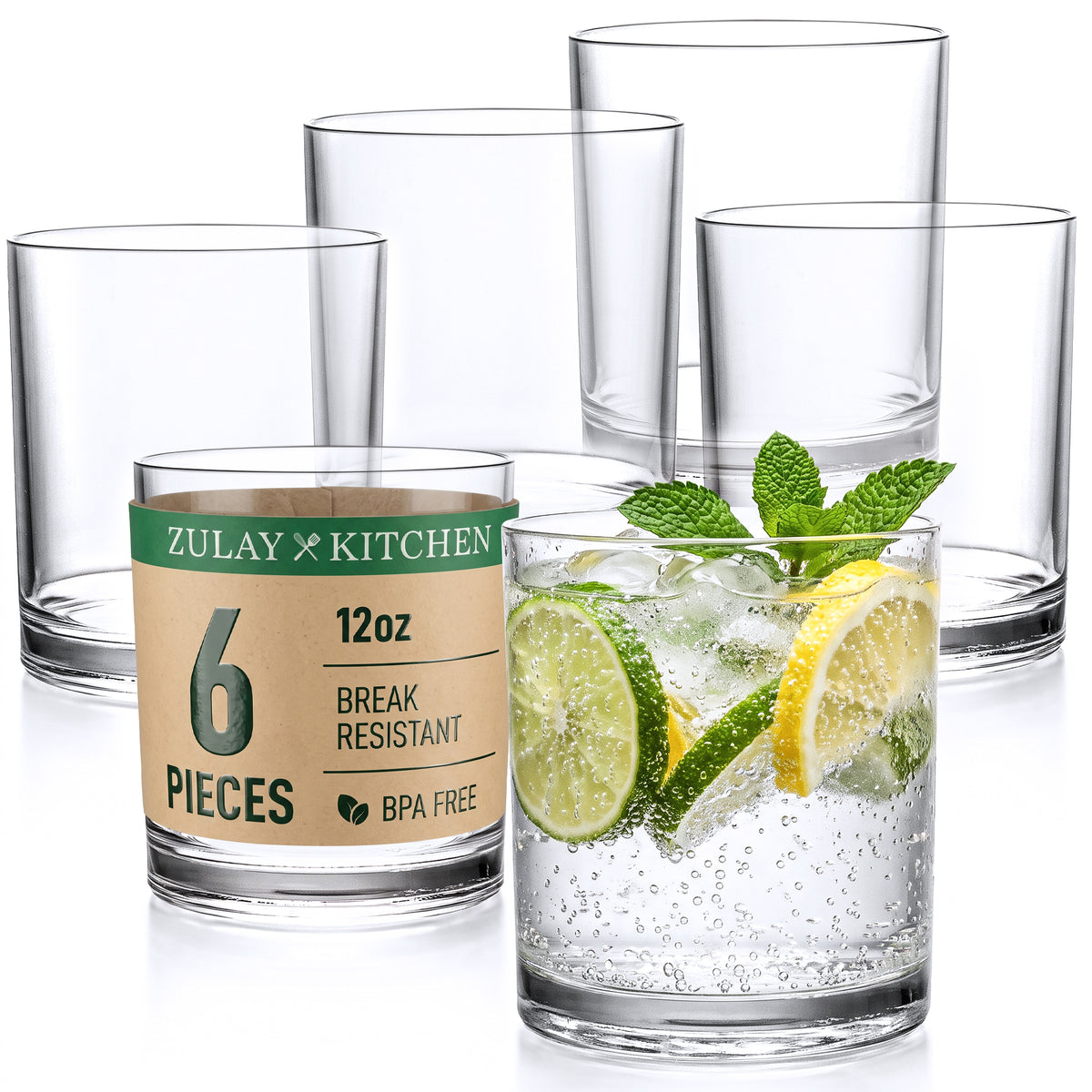 Water Tumbler 12oz - Set of 6