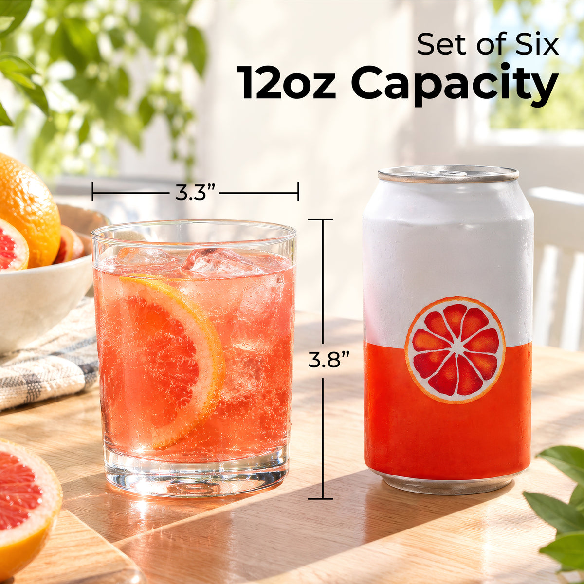Water Tumbler 12oz - Set of 6