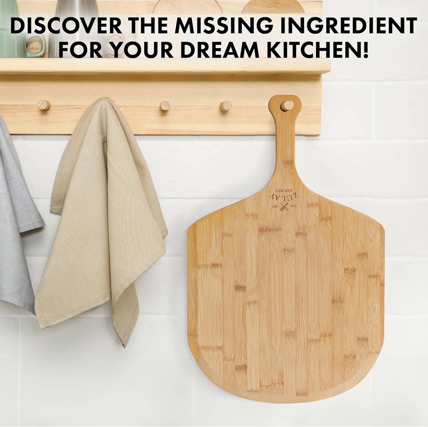 Easy to Clean and Store Bamboo Paddle by Zulay Kitchen