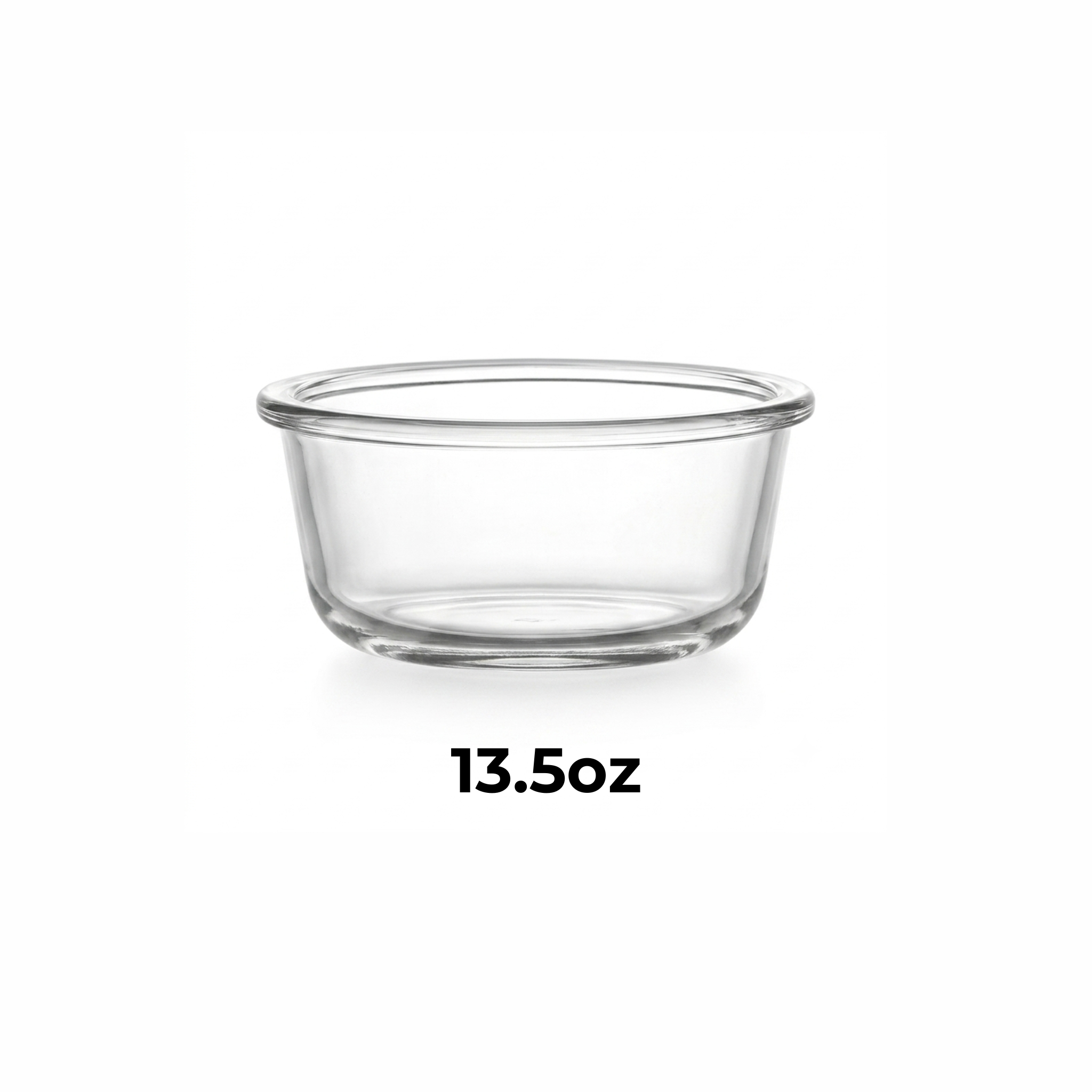 Borosilicate Glass Food Storage Container - Round Container without Lid 13.5oz - Replacement Part
