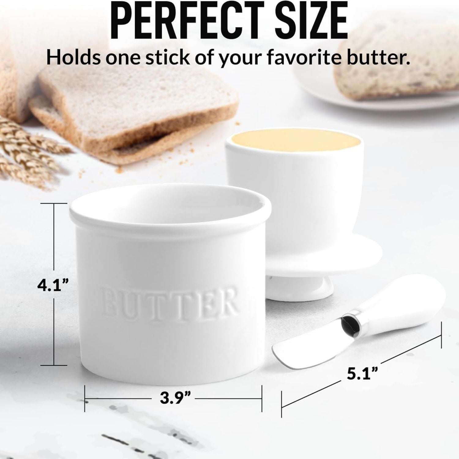 Perfectly Spreadable Butter Crock by Zulay Kitchen